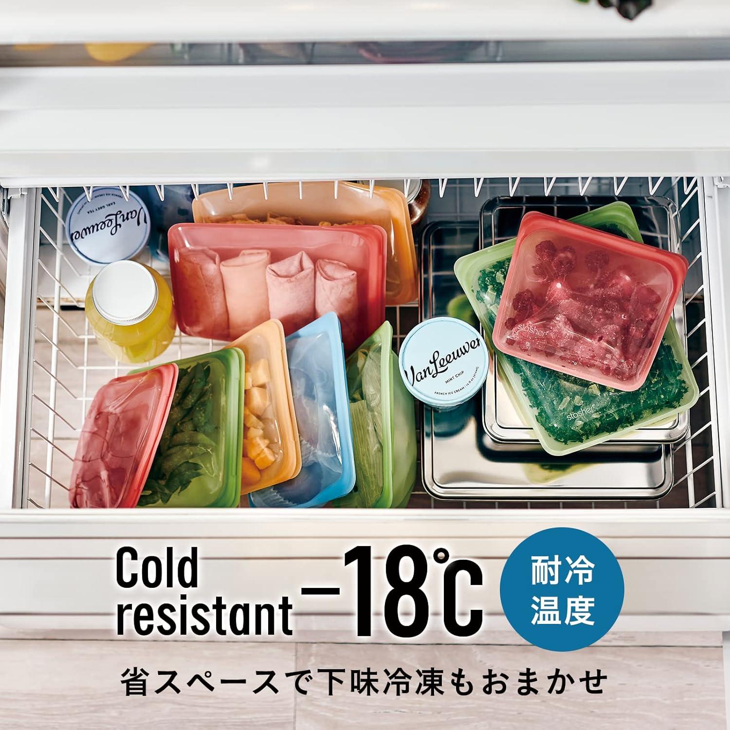 Stasher Bolsa de Silicona Transparente 2 Piezas Tamaño S y M