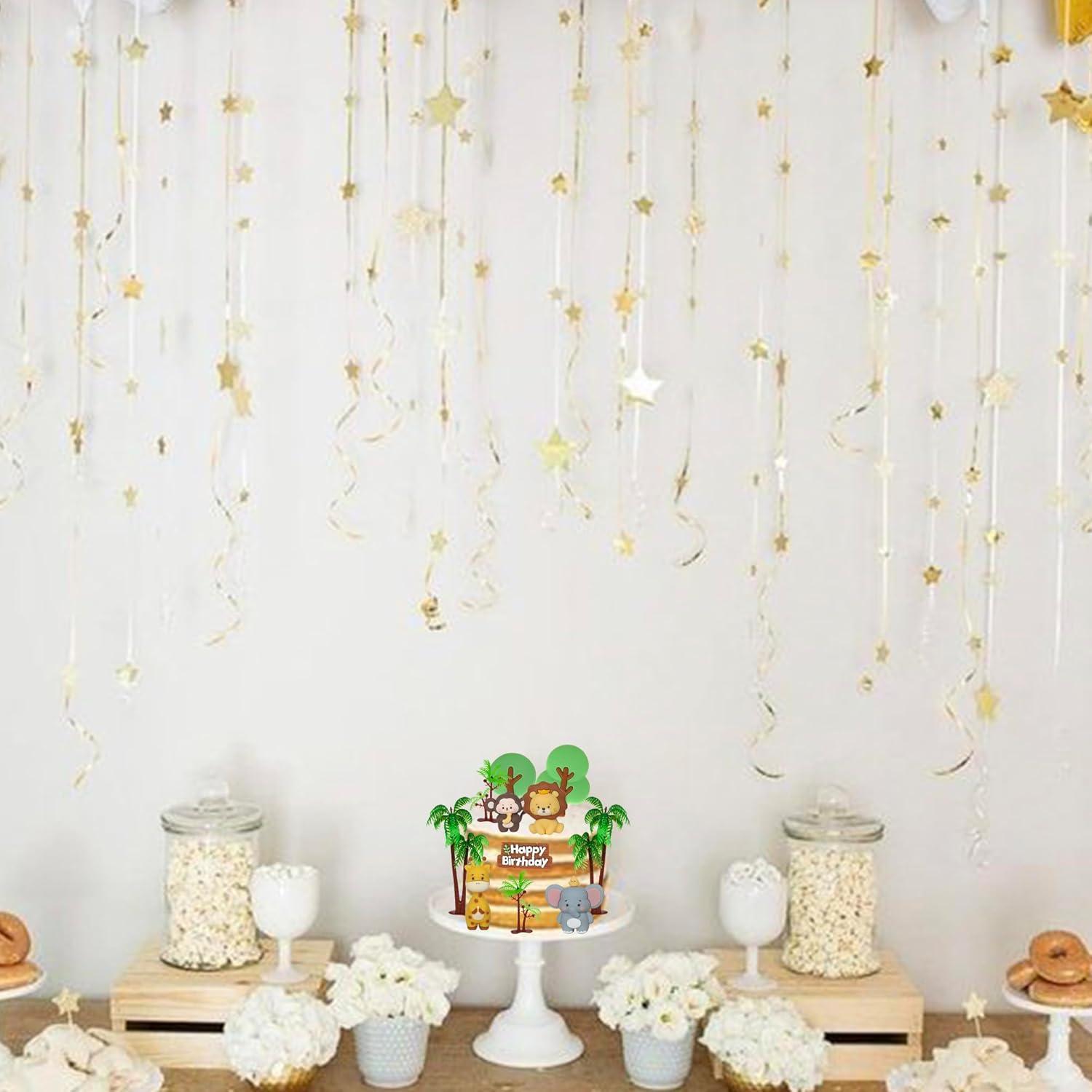 Decoraciones para Pasteles de Animales de Safari Rsstarxi - 12 Piezas 3D