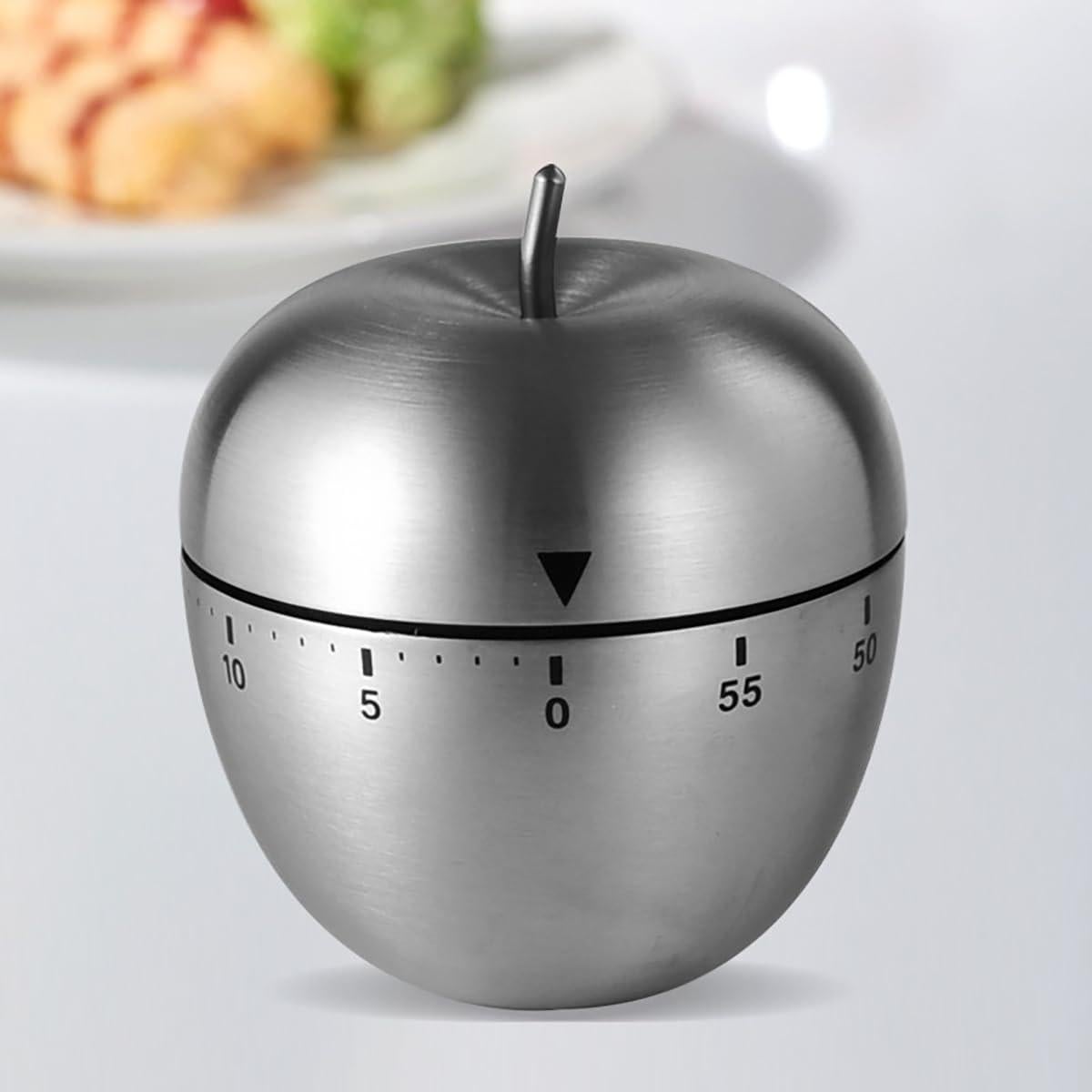 Temporizador de Cocina Mecánico MOBXPAR Manzana Acero Inoxidable 60 Min