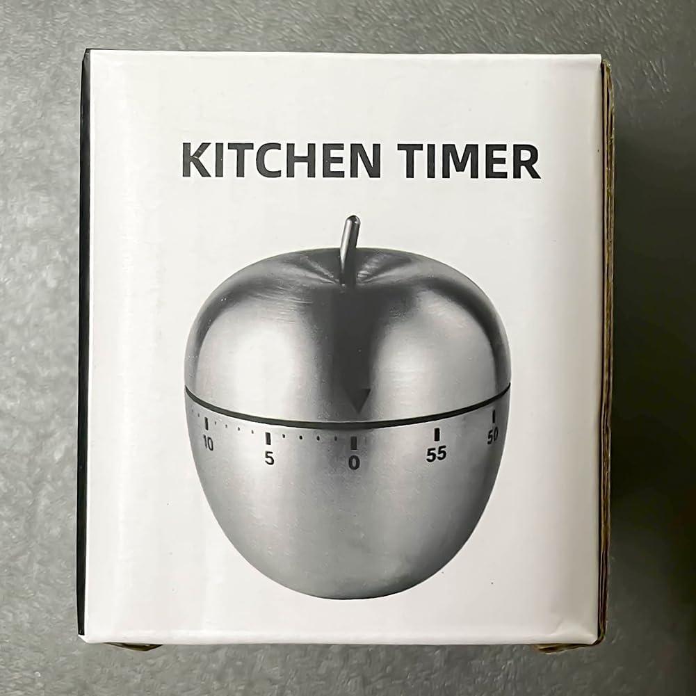 Temporizador de Cocina Mecánico MOBXPAR Manzana Acero Inoxidable 60 Min