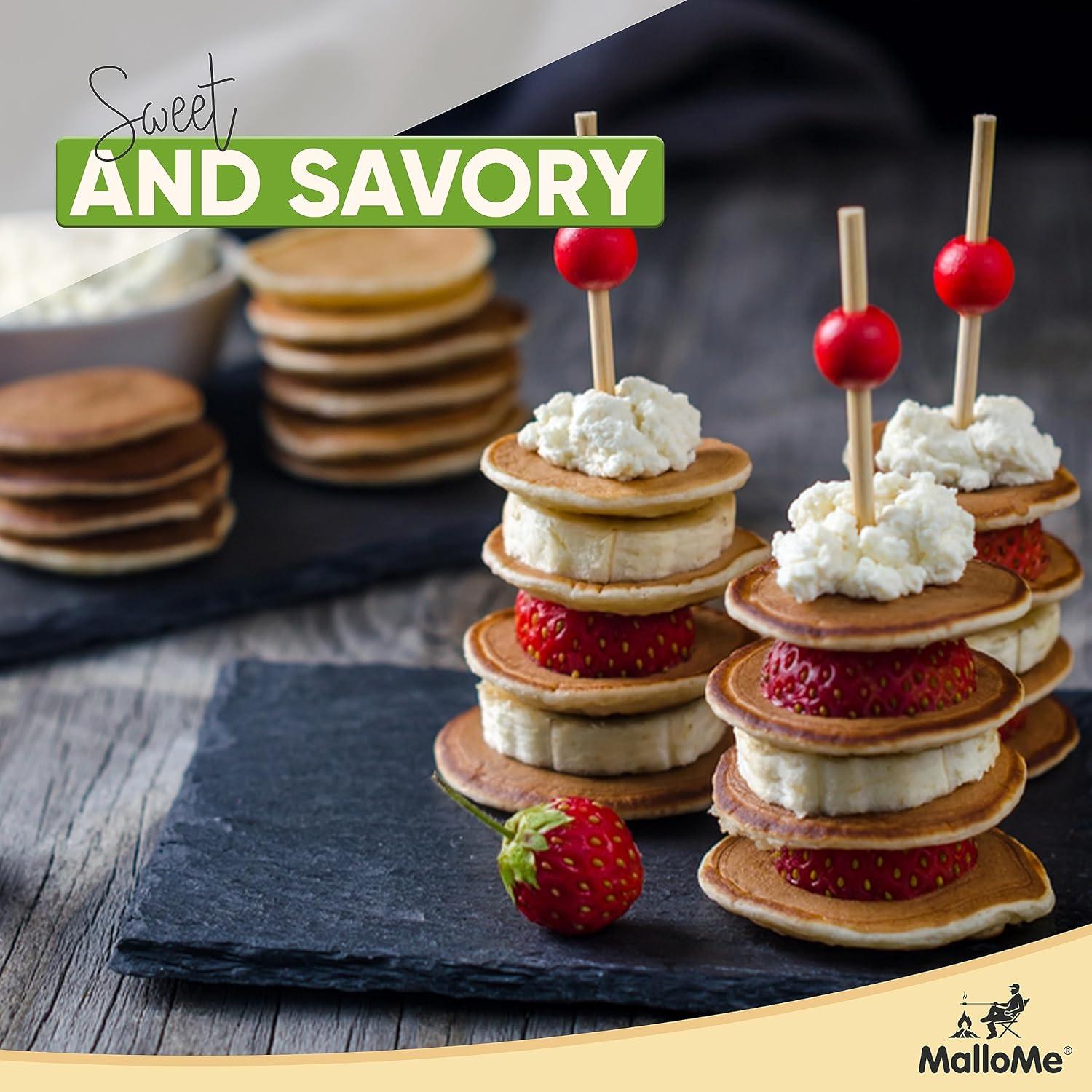 Pinchos de Bambú MalloMe 15 cm 100 pcs 4mm para BBQ