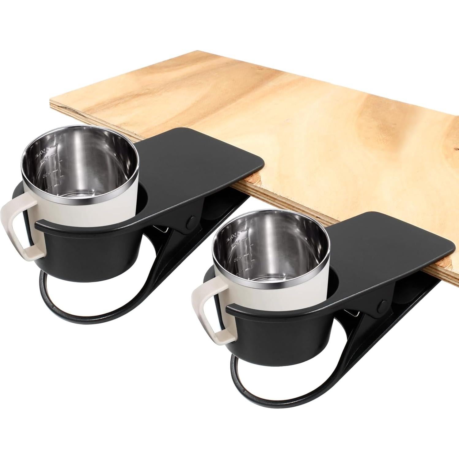 Soporte para vaso 2 en 1 Jiozermi Negro para escritorio y silla