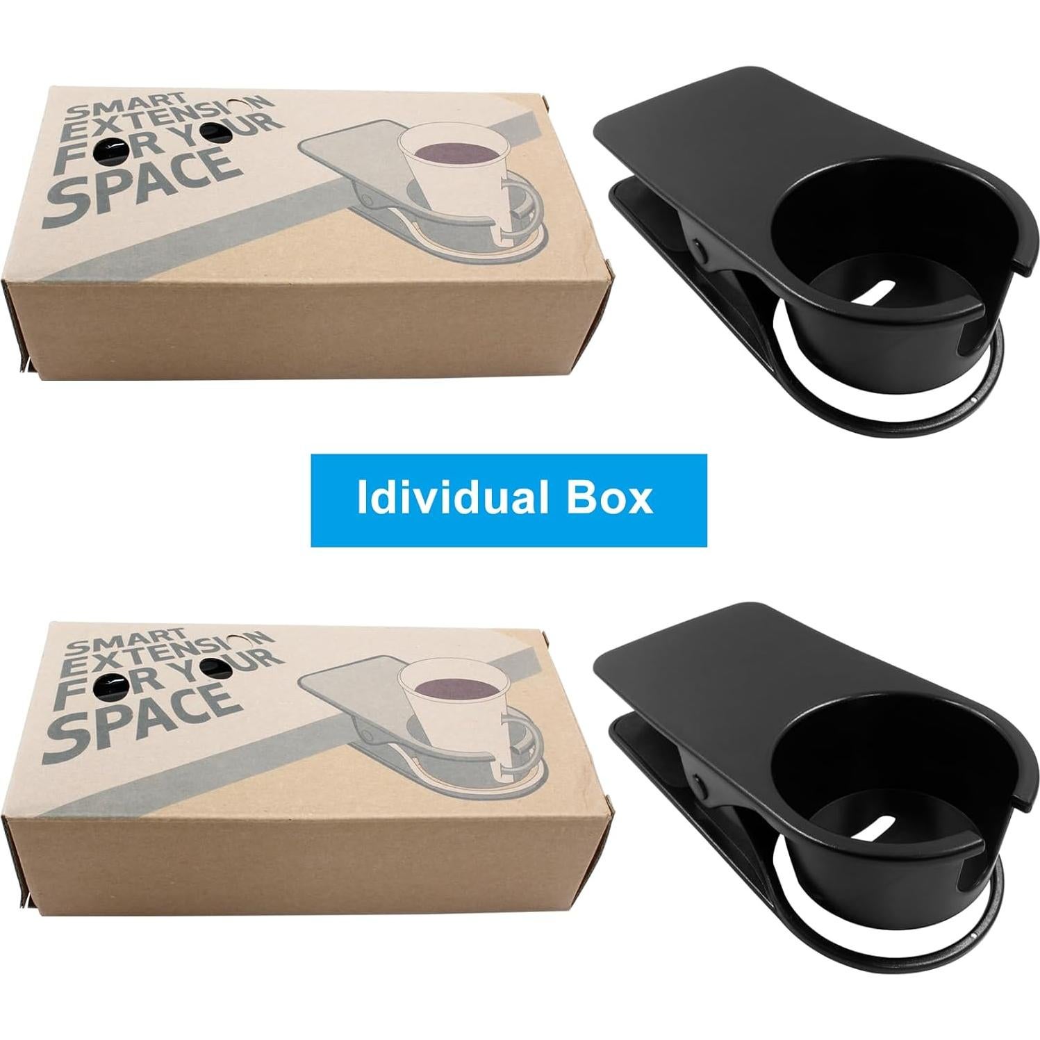 Soporte para vaso 2 en 1 Jiozermi Negro para escritorio y silla