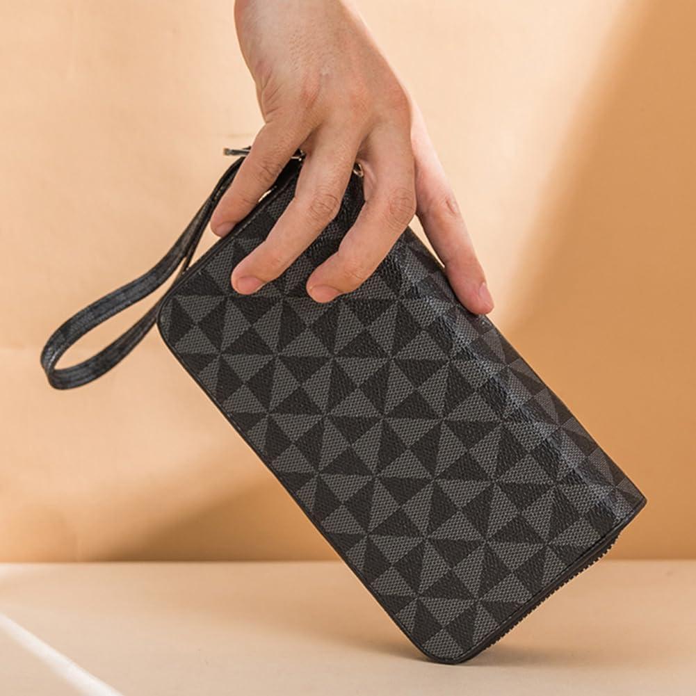 Cartera Doble Cierre Veki de Cuero para Mujeres - Negro