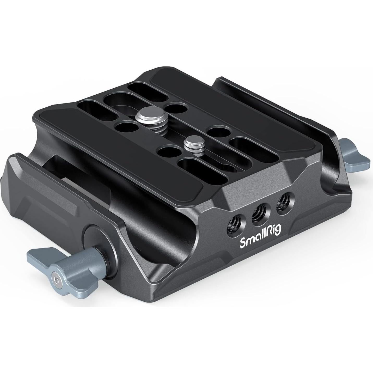 SMALLRIG Universal LWS Baseplate Compatible with DSLR and Mirrorless Camera Cages, Comes with Dual 15mm Rod Clamp