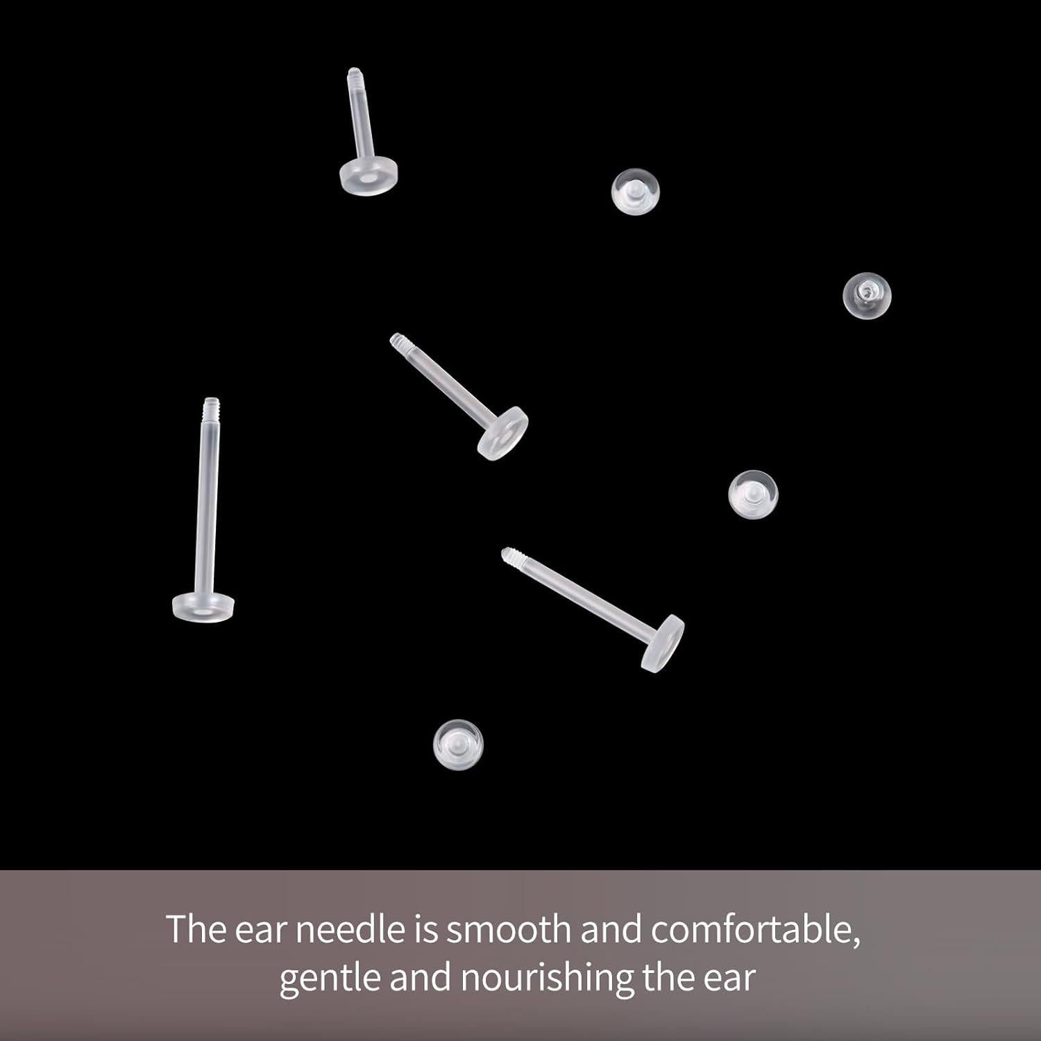 Reteadores Transparentes para Piercings - 20 Piezas 10mm