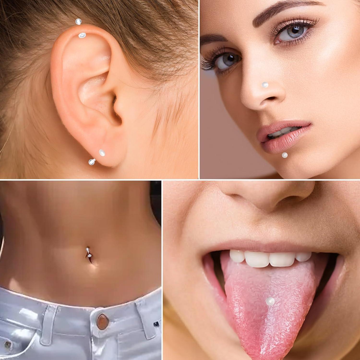 Reteadores Transparentes para Piercings - 20 Piezas 10mm
