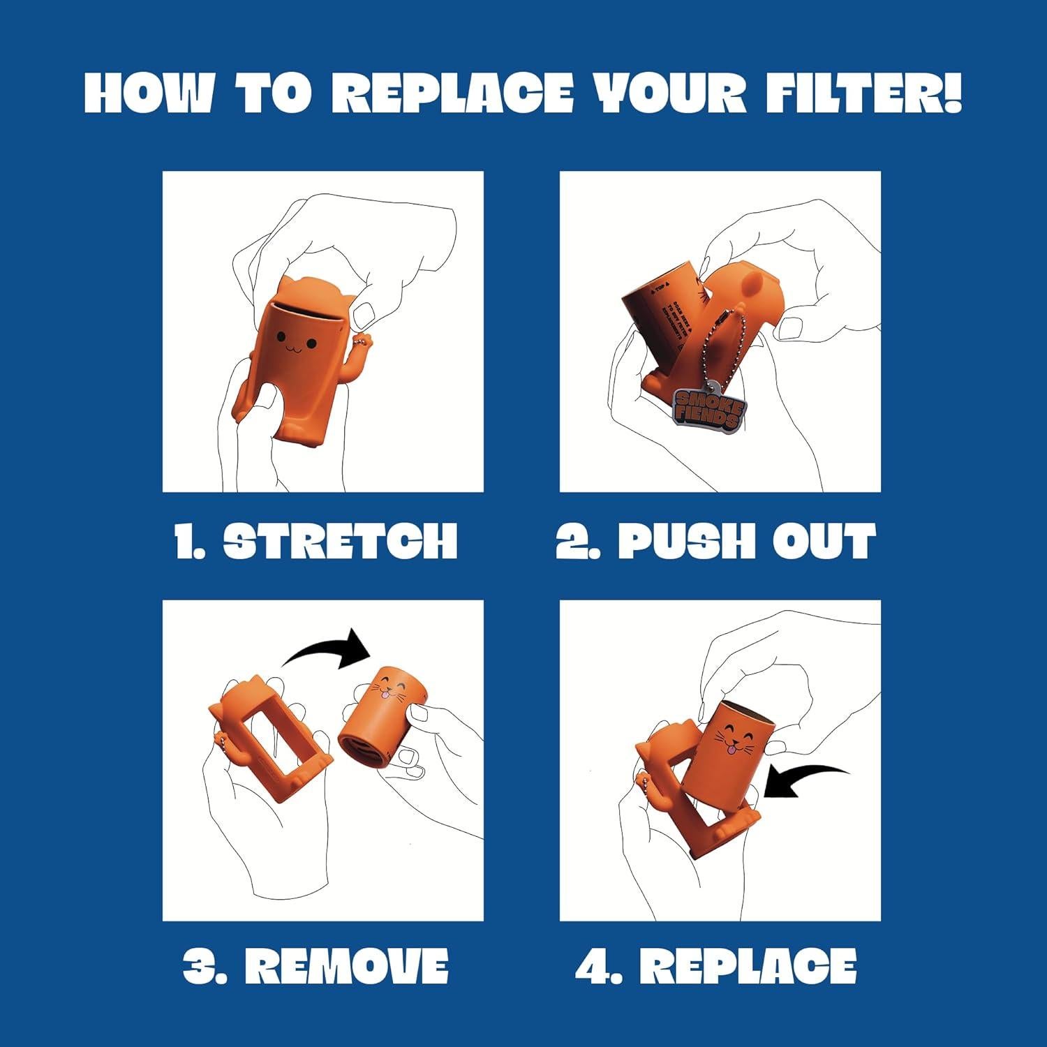 Purificador de Aire Personal SmokeFiends HEPA Ecológico 300+ Usos