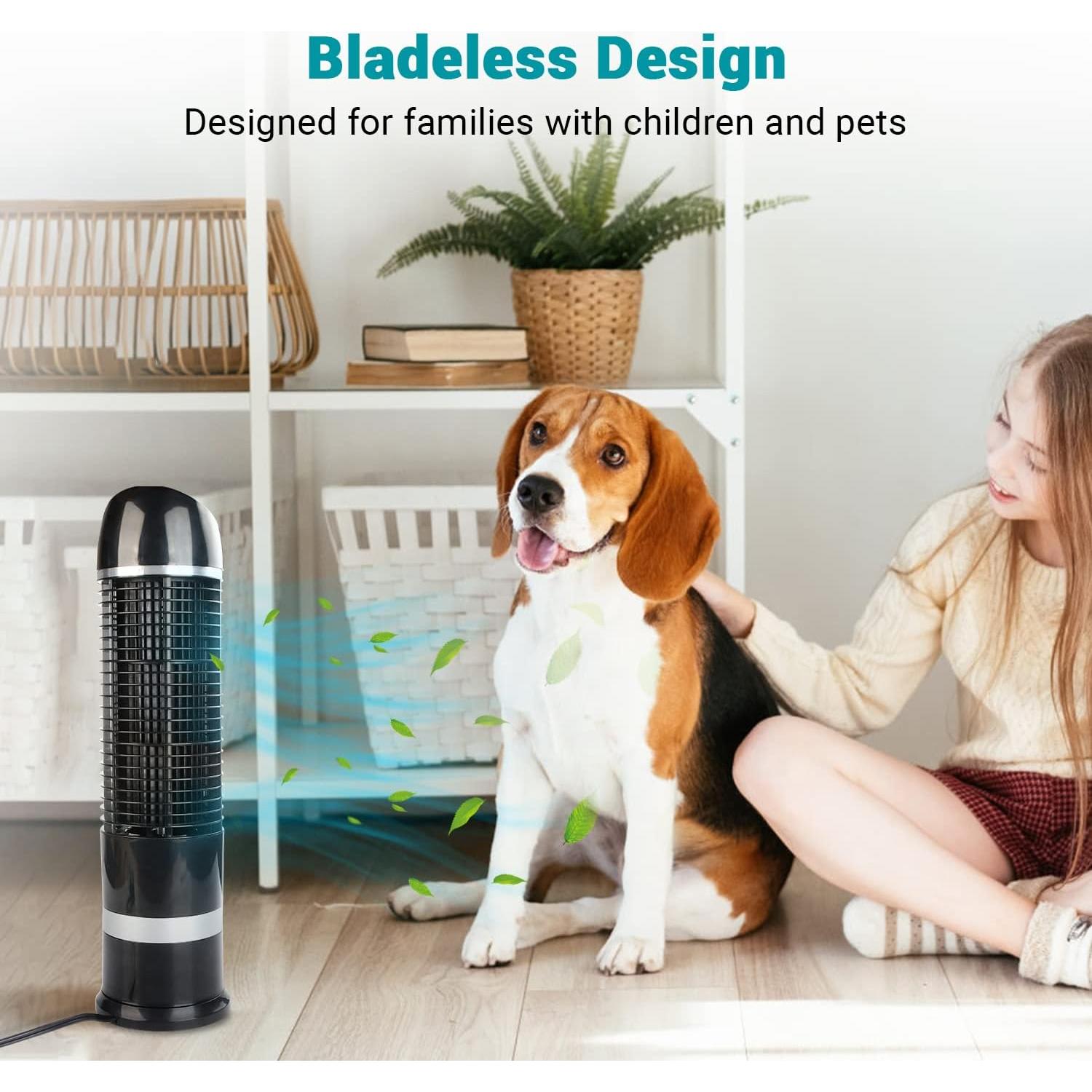 Ventilador de Torre Sin Aspas DR.PREPARE 16.5" Oscilante 3 Velocidades