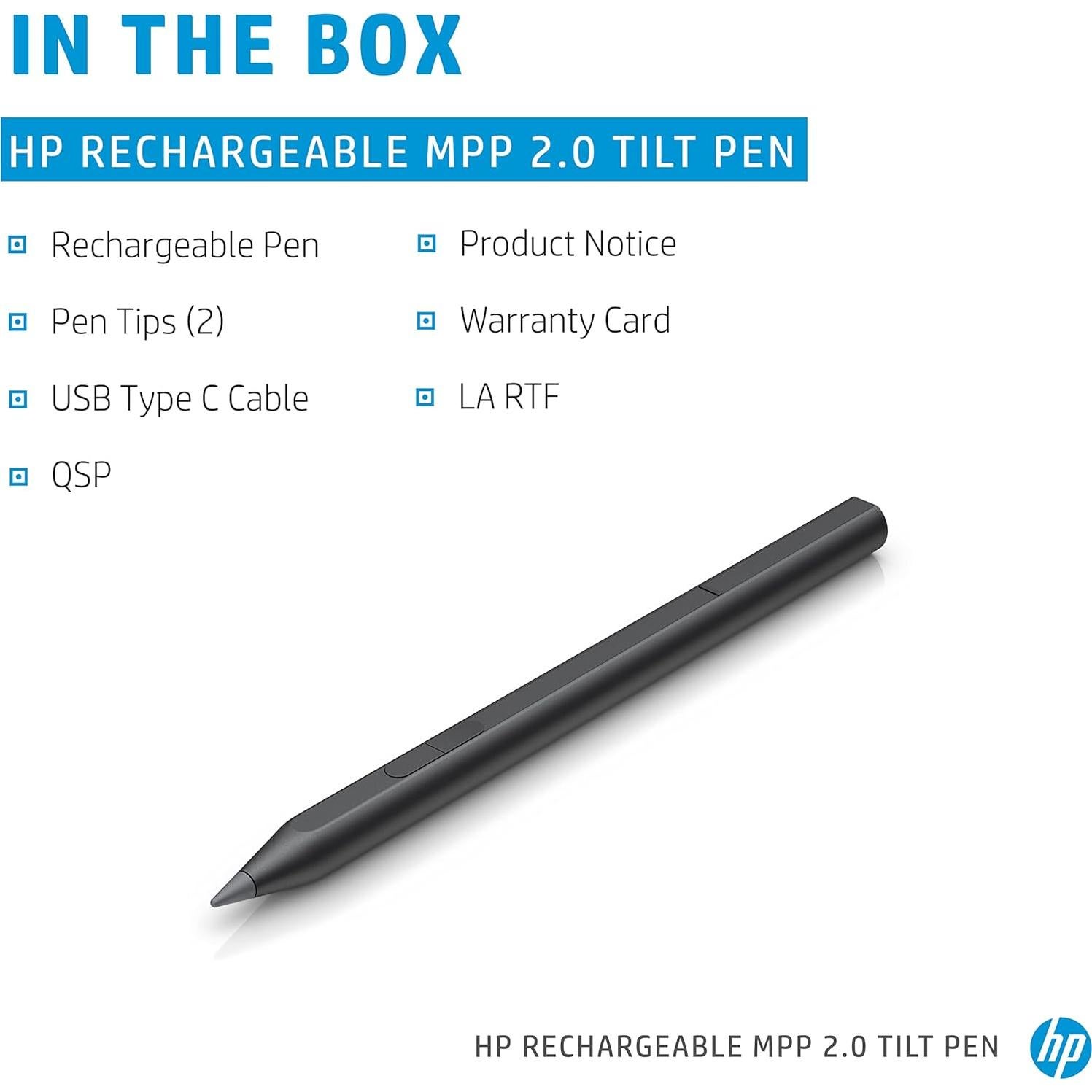 Lápiz Recargable HP MPP 2.0 Negro - Precisión y Control