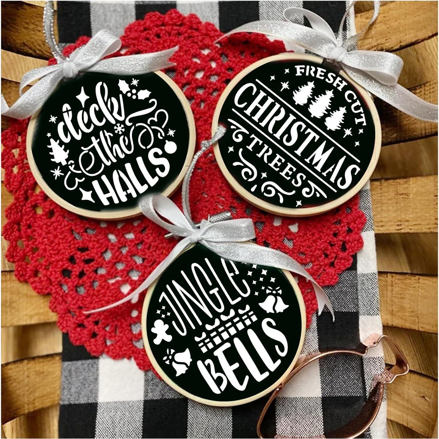 Kit de Plantillas Navideñas Reutilizables 60 Piezas 7.62cm