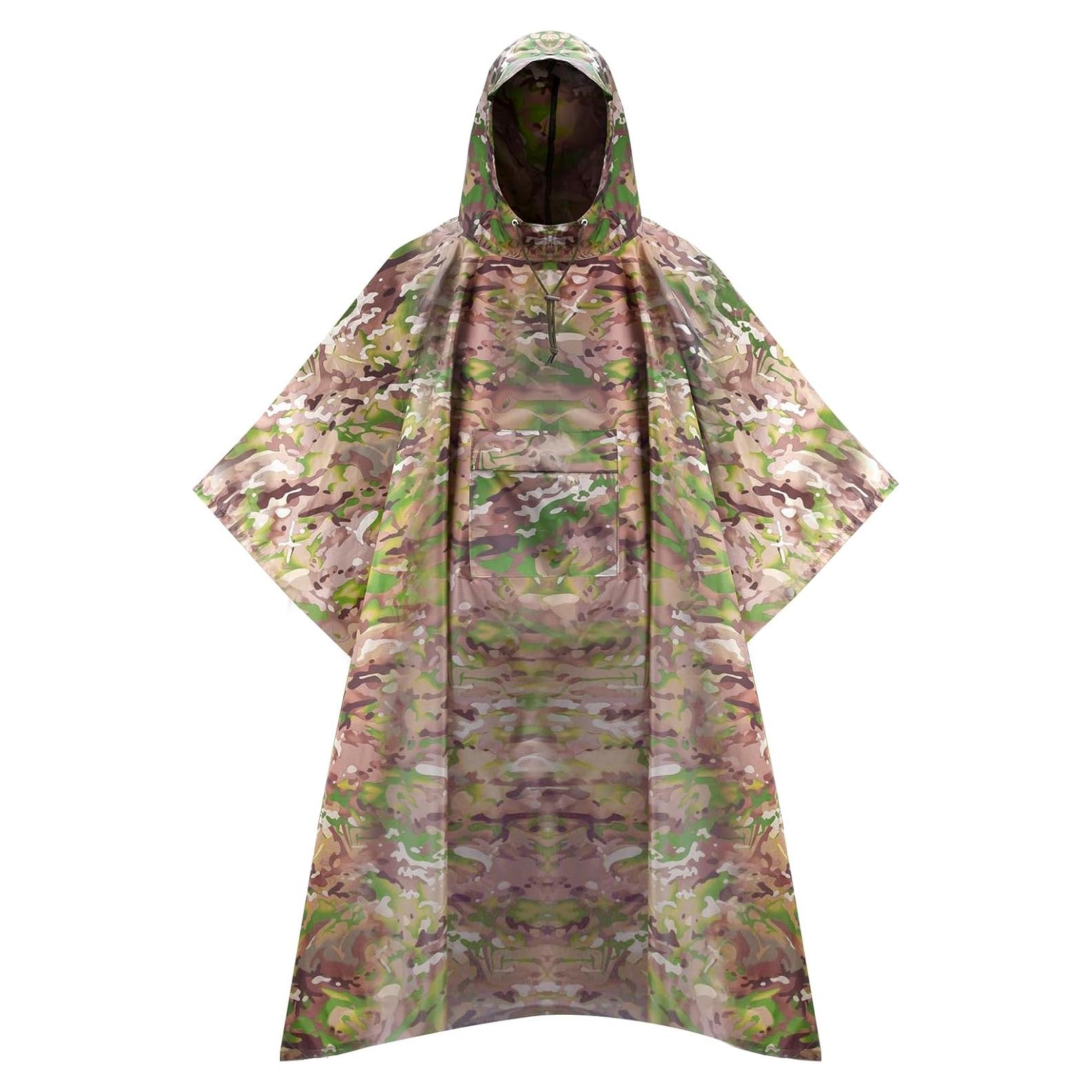 Poncho de Lluvia Camohute Multicam Impermeable Extra Grande