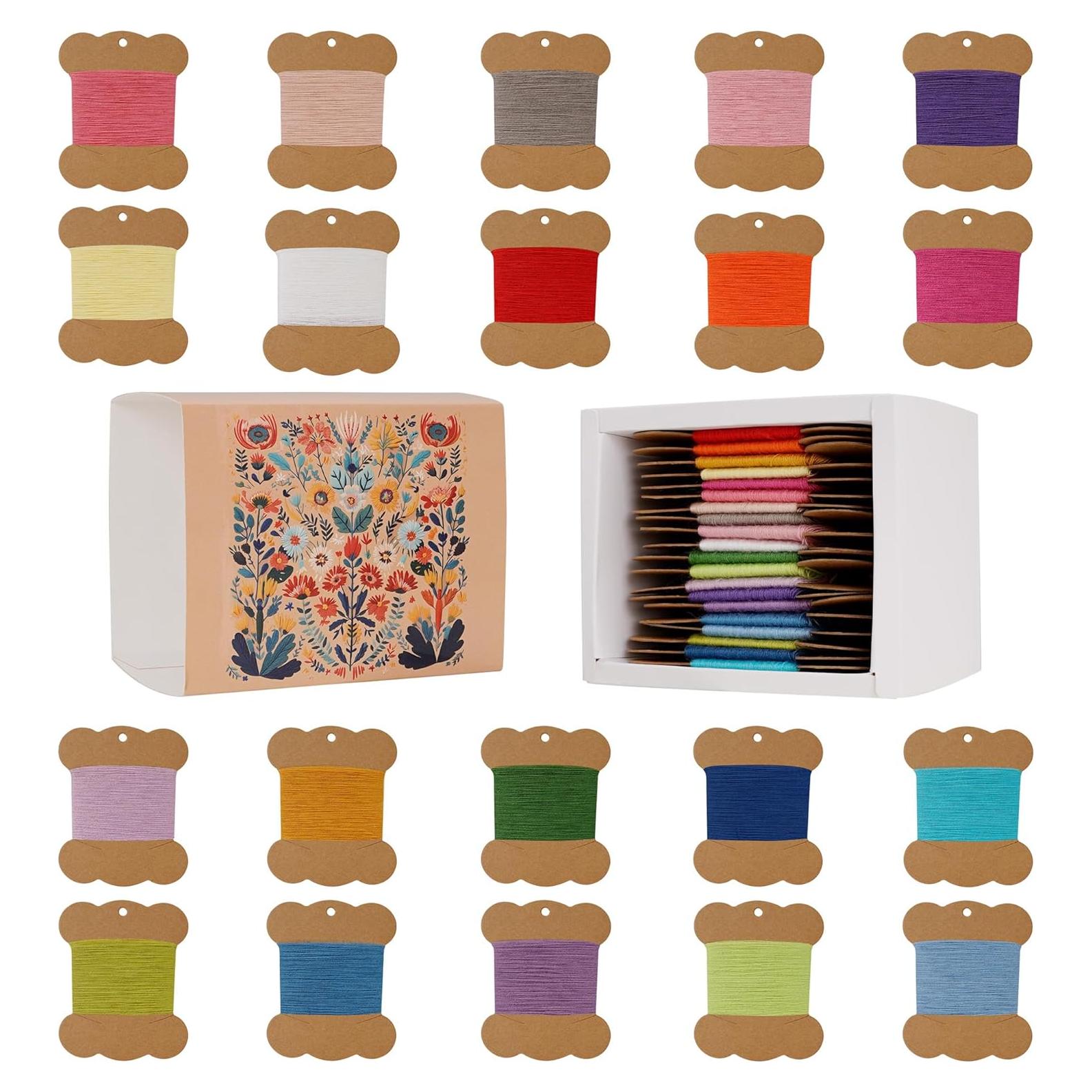 Kit de Hilo de Bordado de Lana Connimonet 50m x 20 Colores