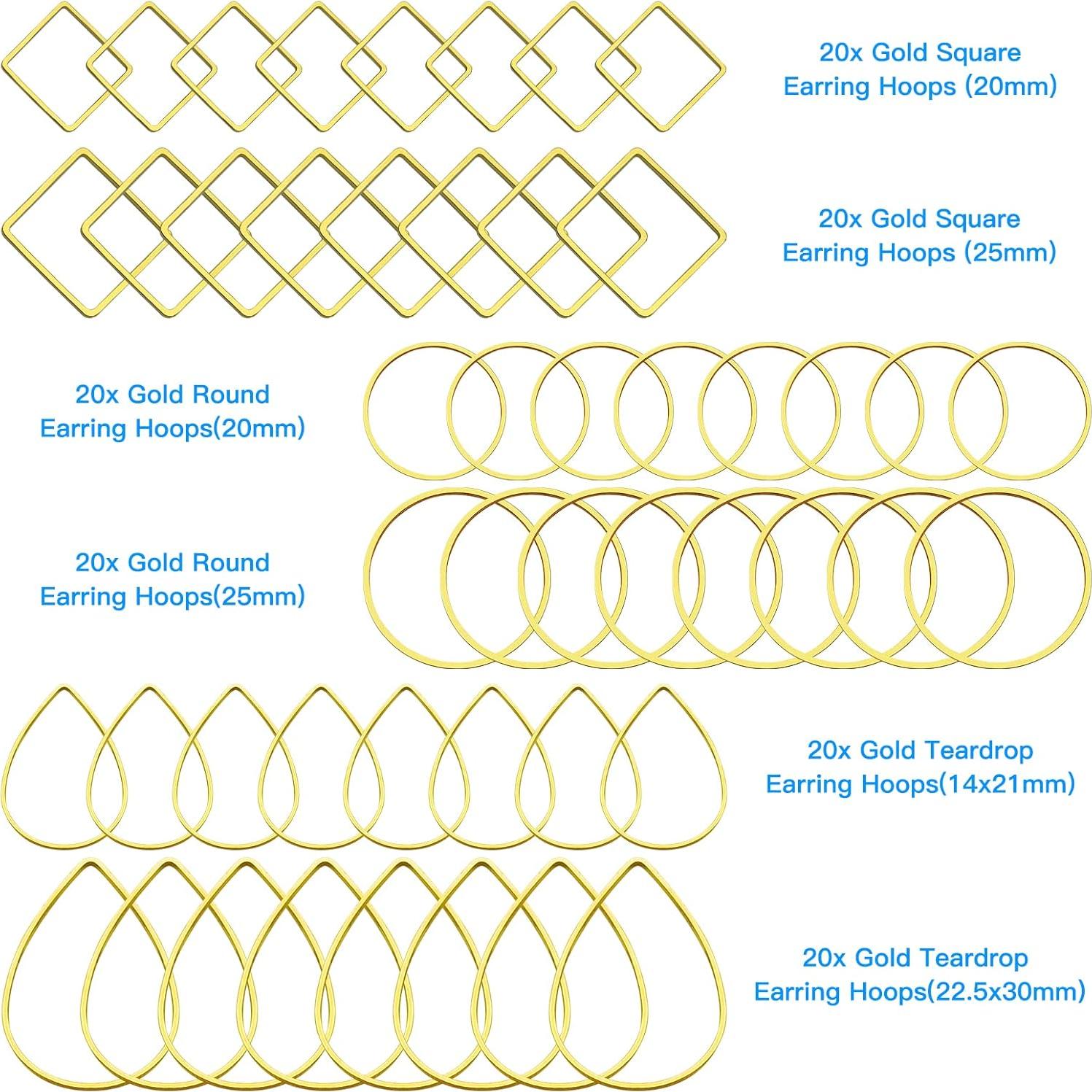 120 Aros para Pendientes Ximalun - Hipoalergénicos Dorados