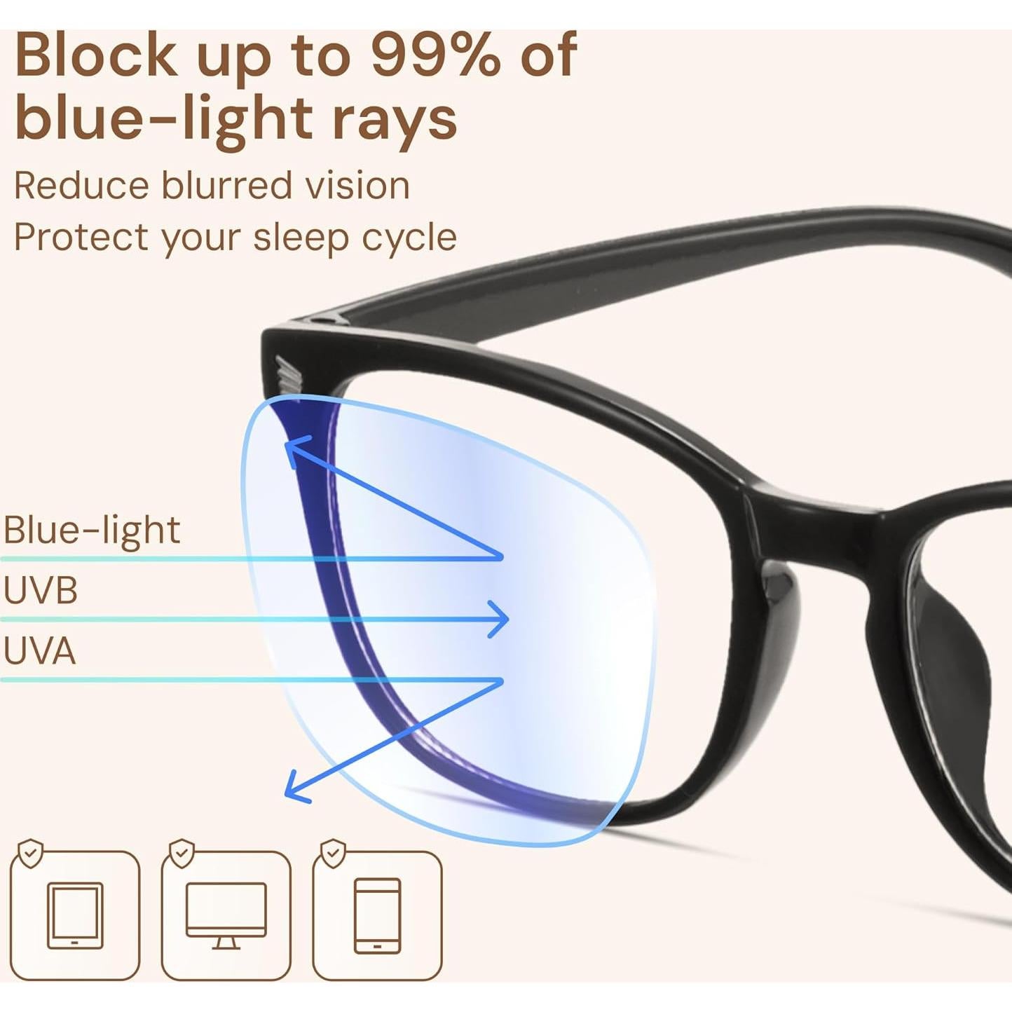 Gafas de Luz Azul Gaoye para Mujer - 99% Bloqueo UV400