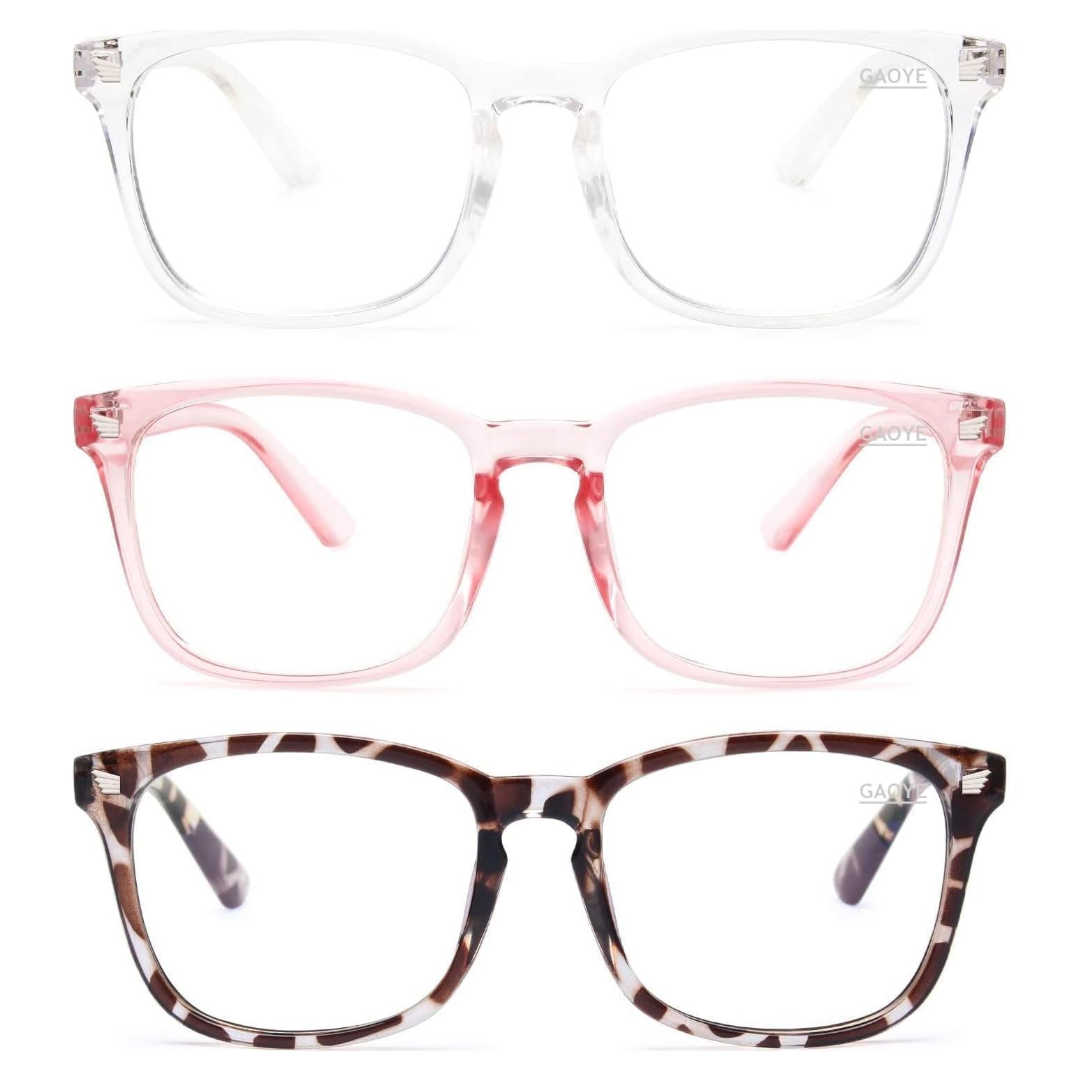 Gafas de luz azul Gaoye para mujer - Bloqueo 99% - Paquete 3