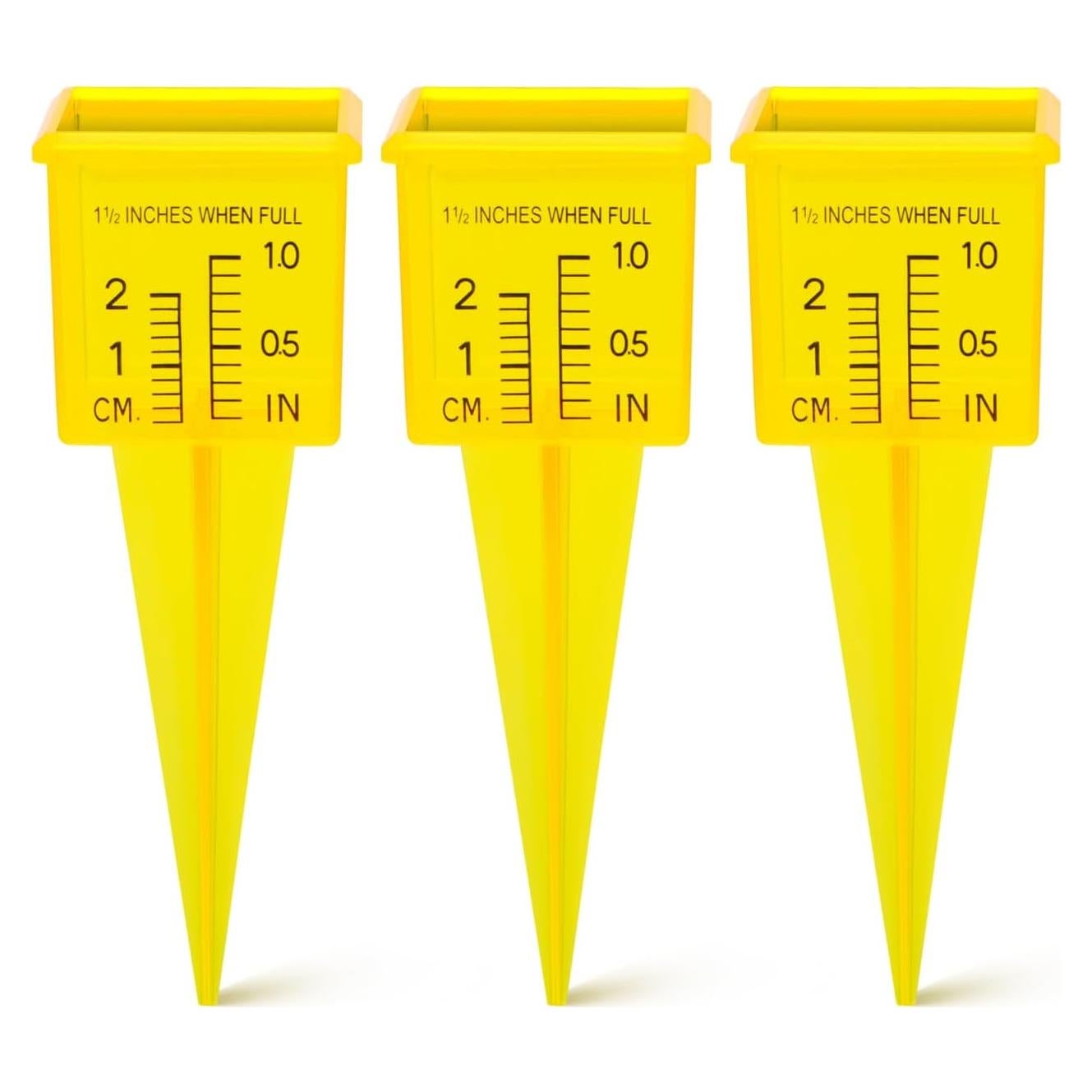 Pluviómetro Exterior Operitacx 3pcs Medidor de Agua Jardín