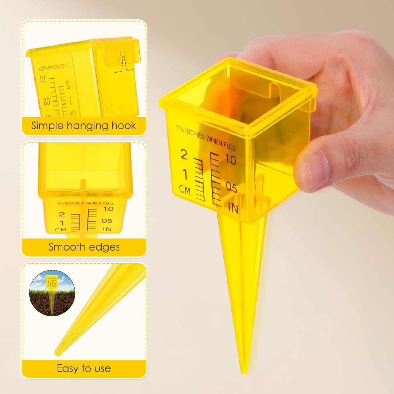 Pluviómetro Exterior Operitacx 3pcs Medidor de Agua Jardín