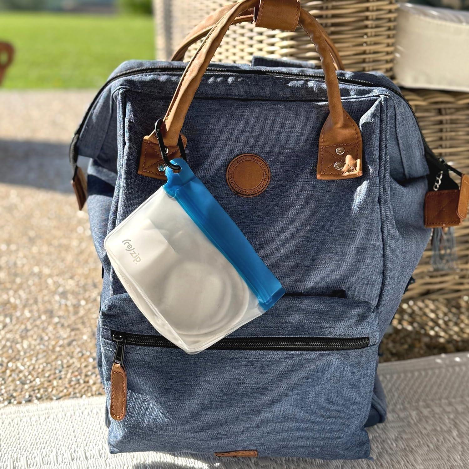 Bolsas Reutilizables Clip-On re)zip Cobalto - Paquete de 2