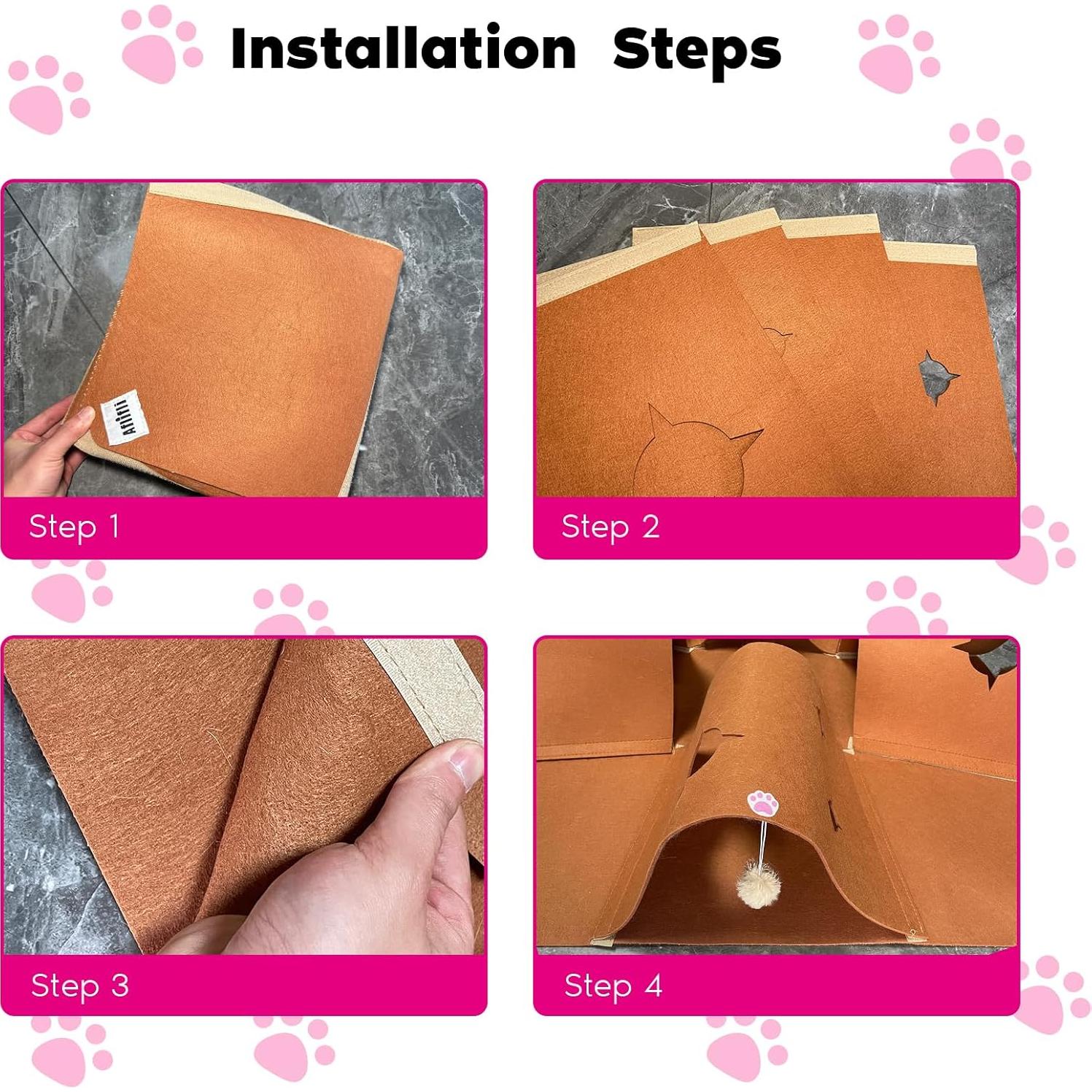 Alfombra de túnel interactivo para gatos AFLIFLI 90x90cm