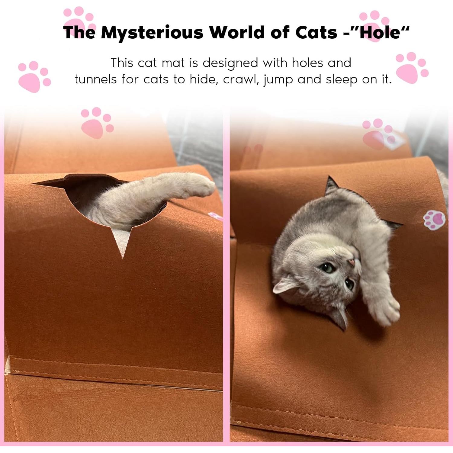 Alfombra de túnel interactivo para gatos AFLIFLI 90x90cm