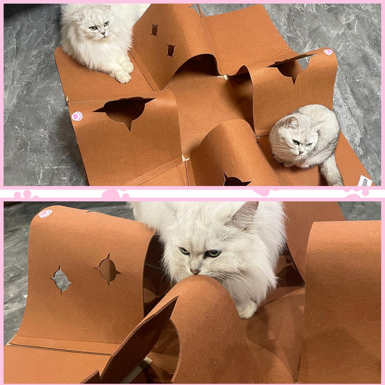 Alfombra de túnel interactivo para gatos AFLIFLI 90x90cm