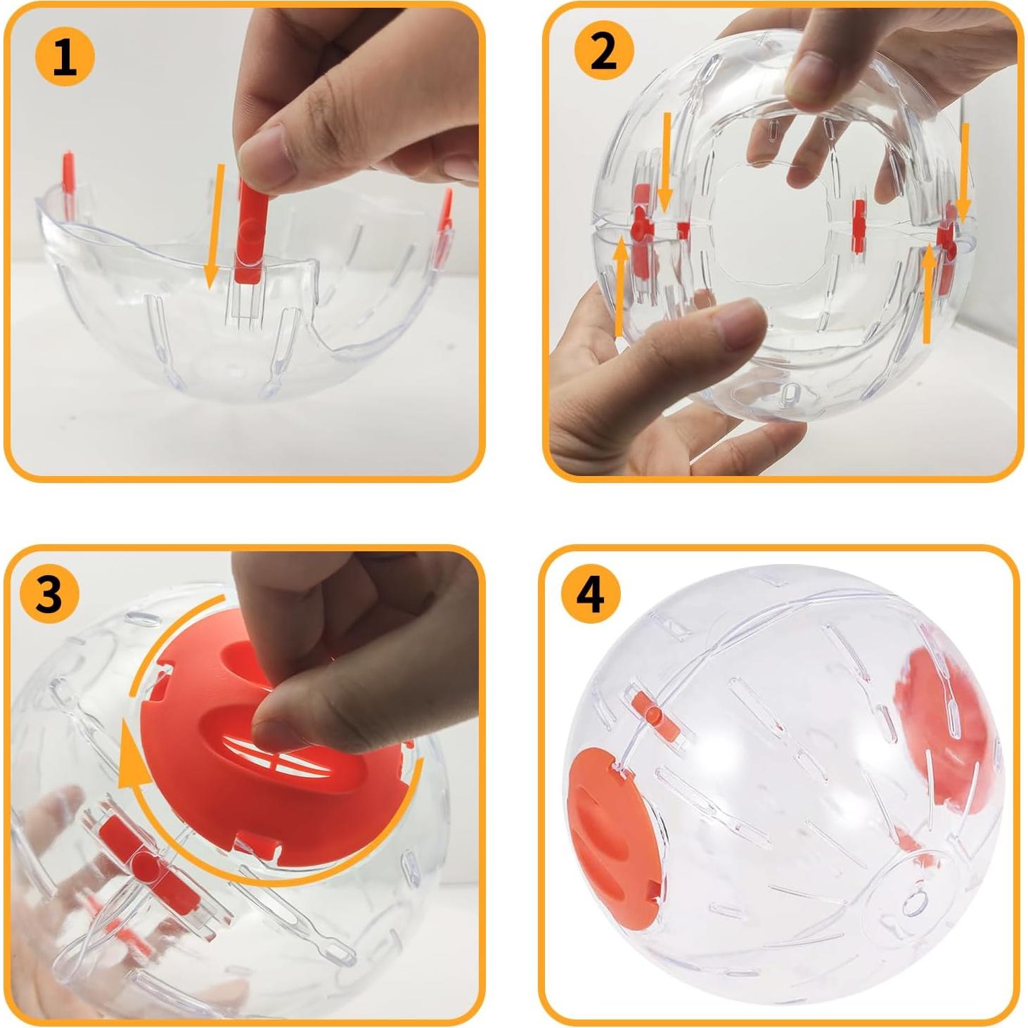 Bola de Ejercicio para Hámster Andiker 14cm Naranja Transpirable