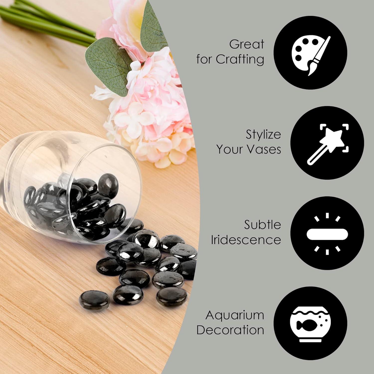 Canicas de vidrio decorativas Houseables 2.27 kg negras