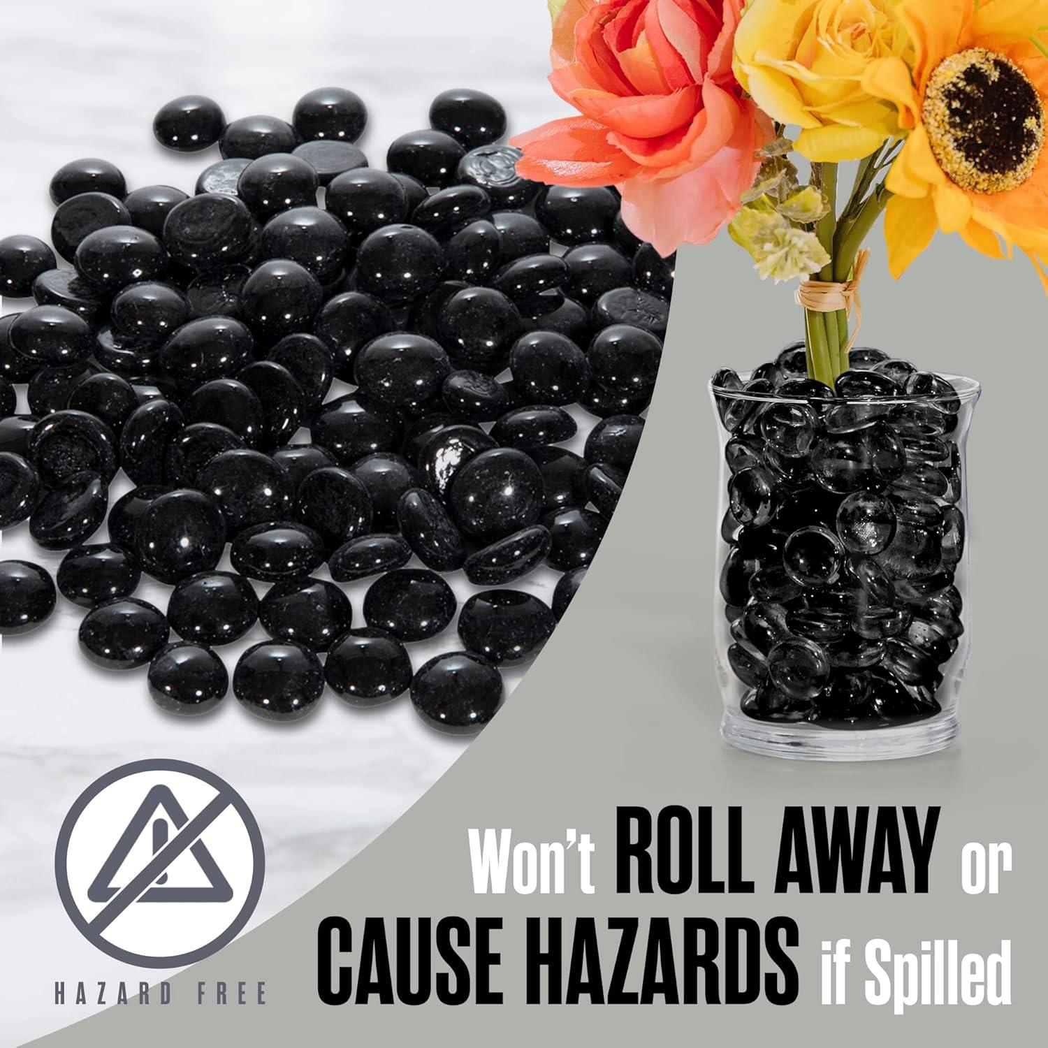 Canicas de vidrio decorativas Houseables 2.27 kg negras