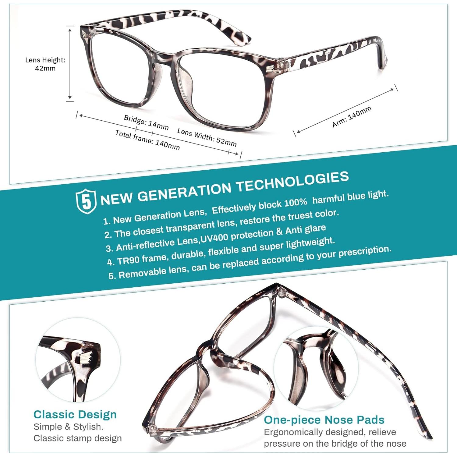 Gafas de luz azul Gaoye para mujer - 99% bloqueo UV400