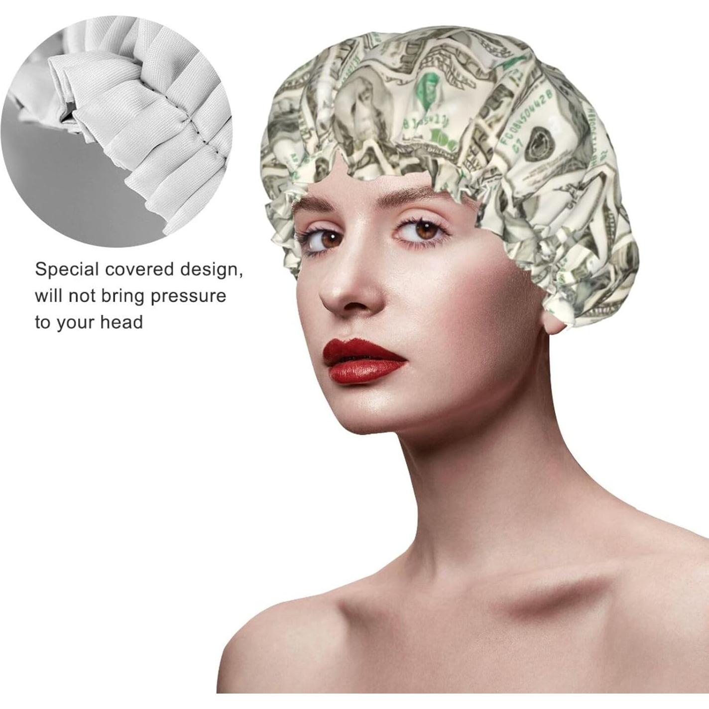 Gorro de Ducha Reutilizable YUZEKABZ Impermeable Doble Capa