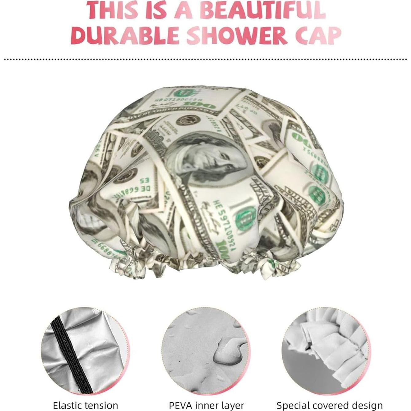 Gorro de Ducha Reutilizable YUZEKABZ Impermeable Doble Capa