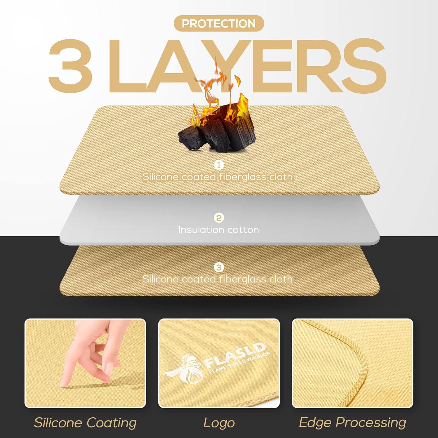 Alfombra Protectora Resistente al Fuego FLASLD 61x107 cm