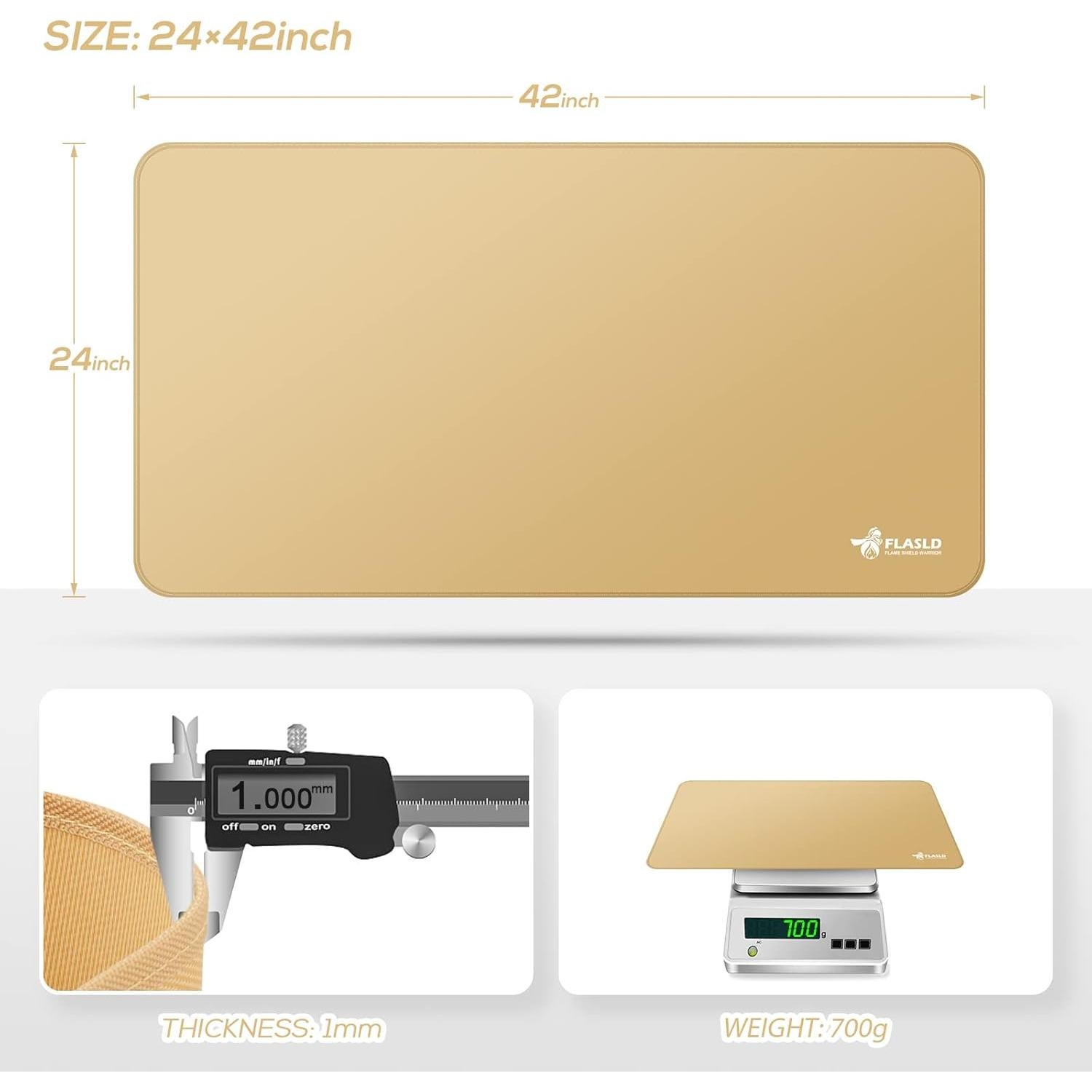 Alfombra Protectora Resistente al Fuego FLASLD 61x107 cm