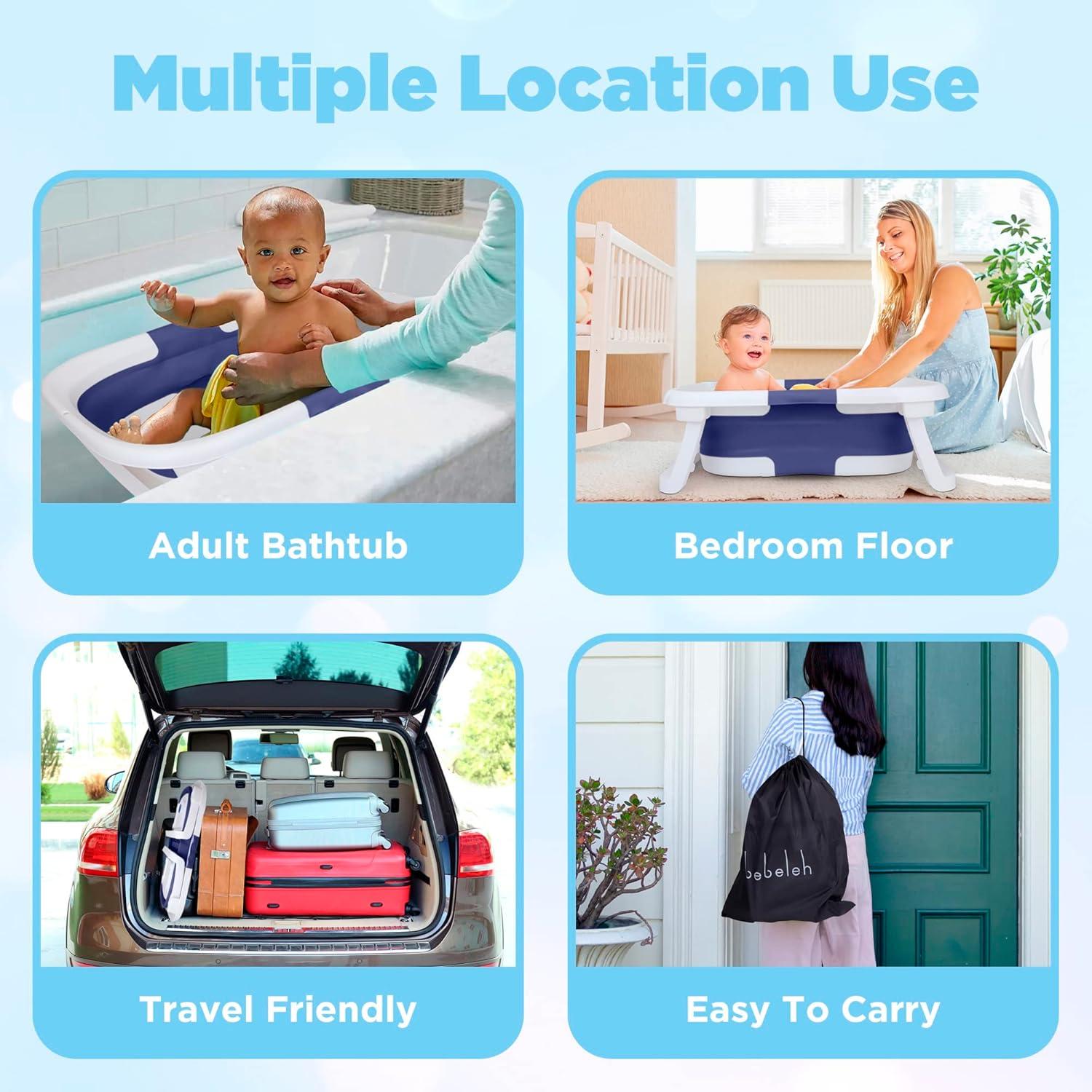 Bañera Plegable Bebeleh para Bebés 0-24 Meses Azul