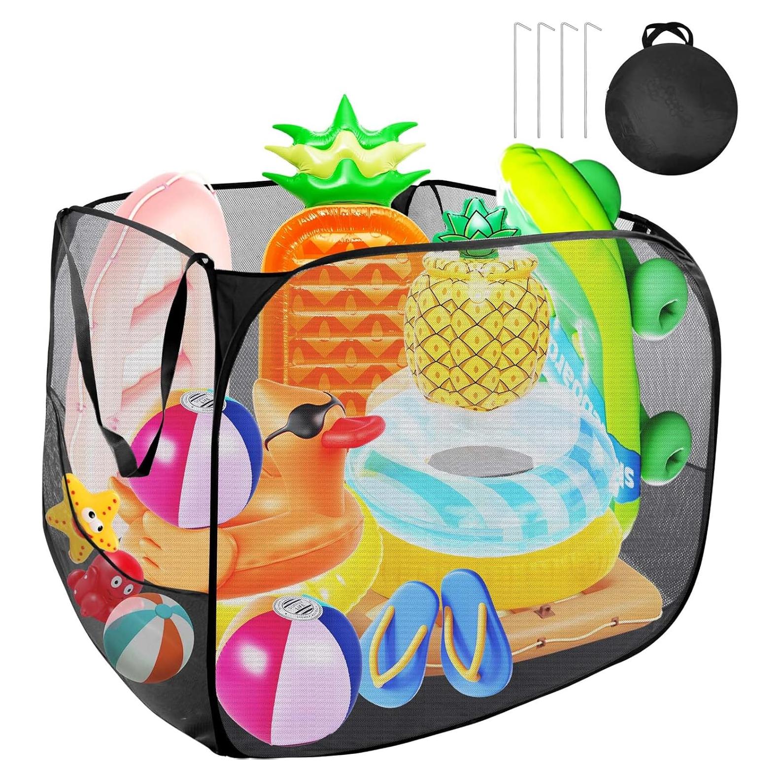 Contenedor de Almacenamiento de Juguetes de Piscina Feoang 81x81x76cm