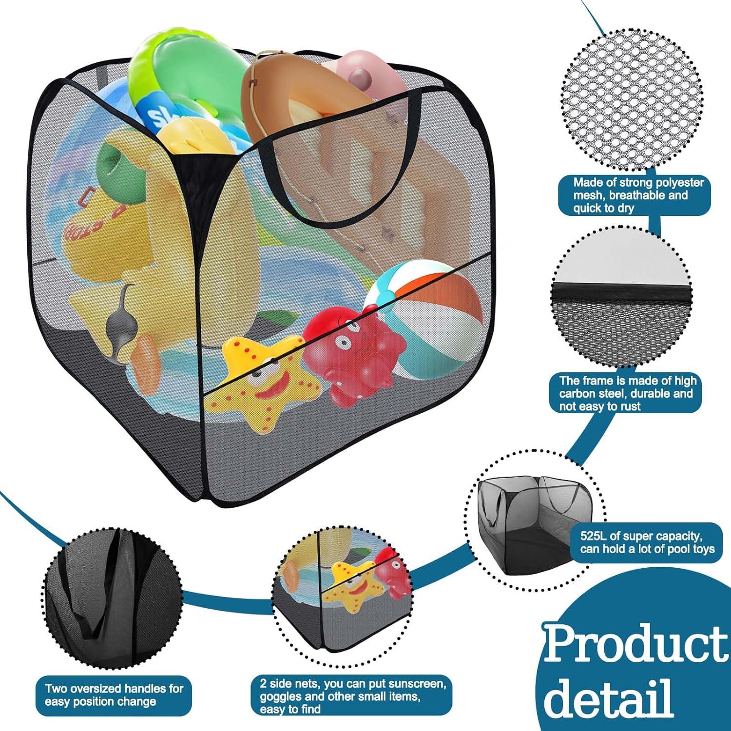 Contenedor de Almacenamiento de Juguetes de Piscina Feoang 81x81x76cm
