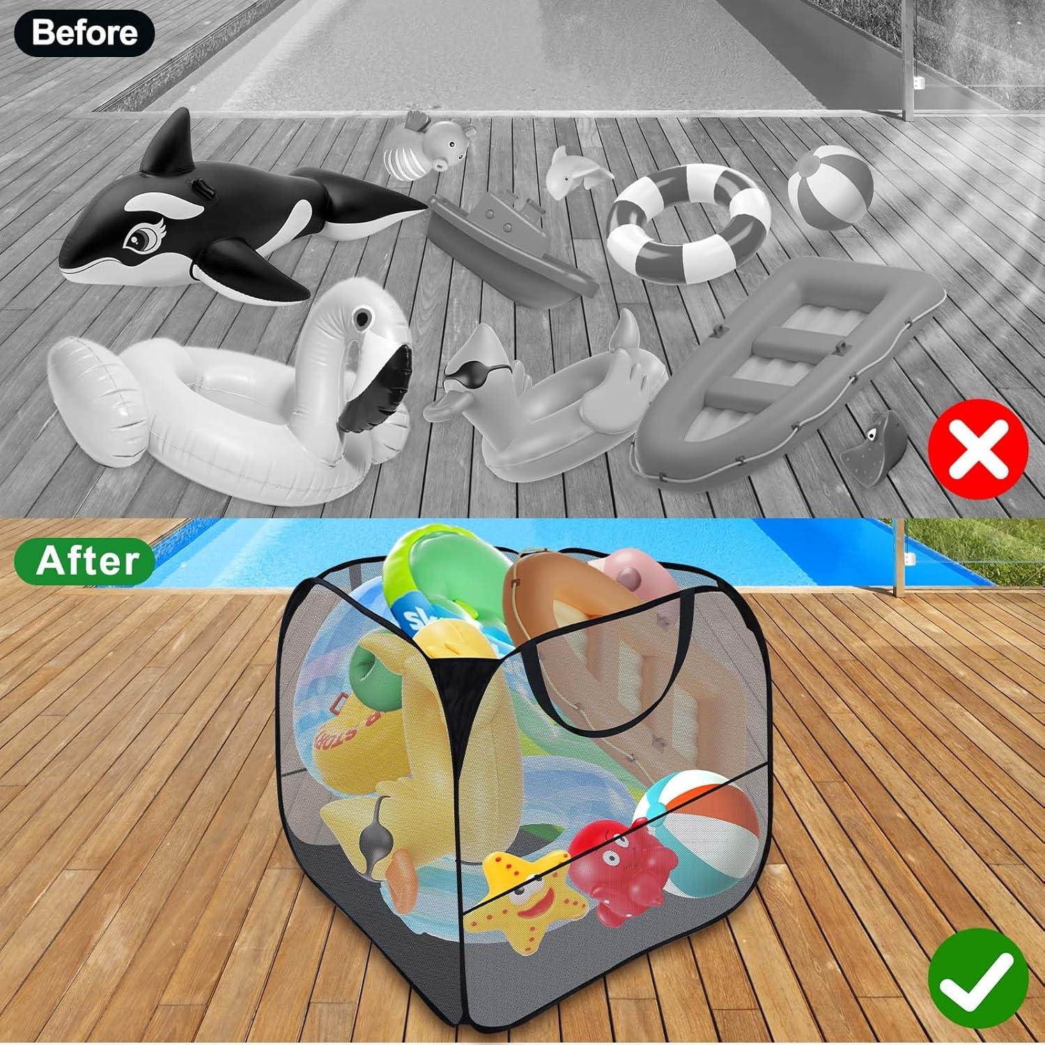 Contenedor de Almacenamiento de Juguetes de Piscina Feoang 81x81x76cm