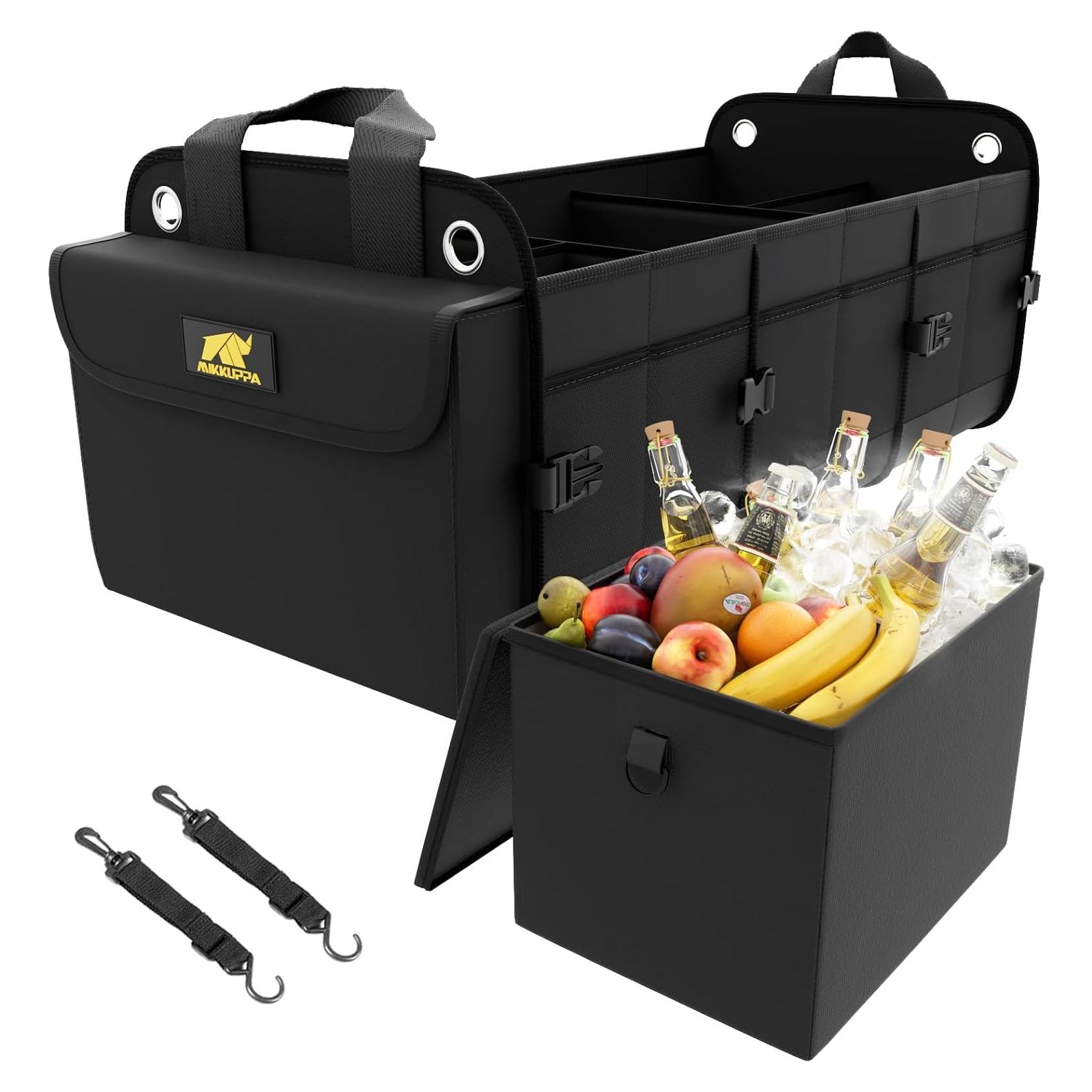 Organizador de Maletero MIKKUPPA con Nevera 100L Plegable Negro