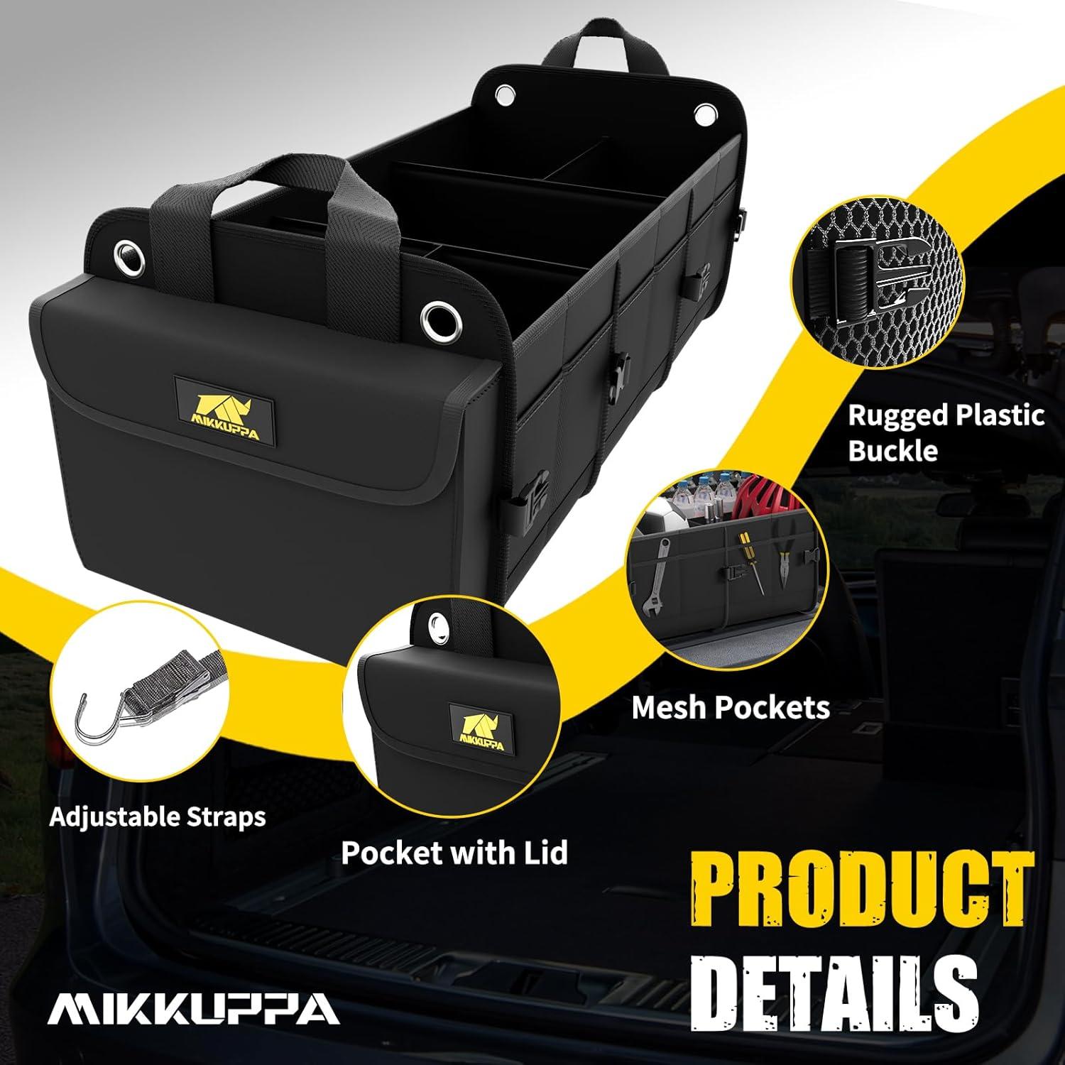 Organizador de Maletero MIKKUPPA con Nevera 100L Plegable Negro