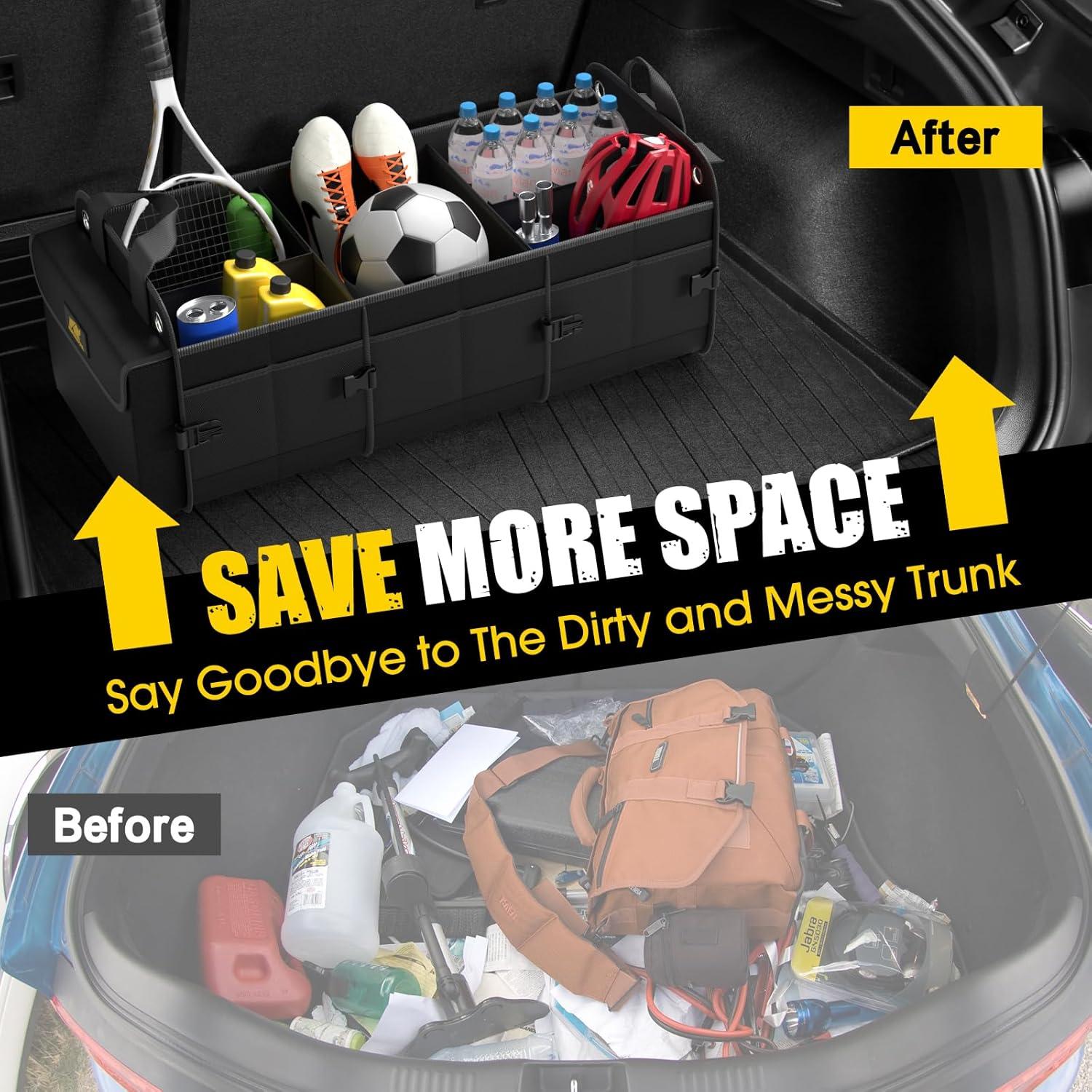 Organizador de Maletero MIKKUPPA con Nevera 100L Plegable Negro