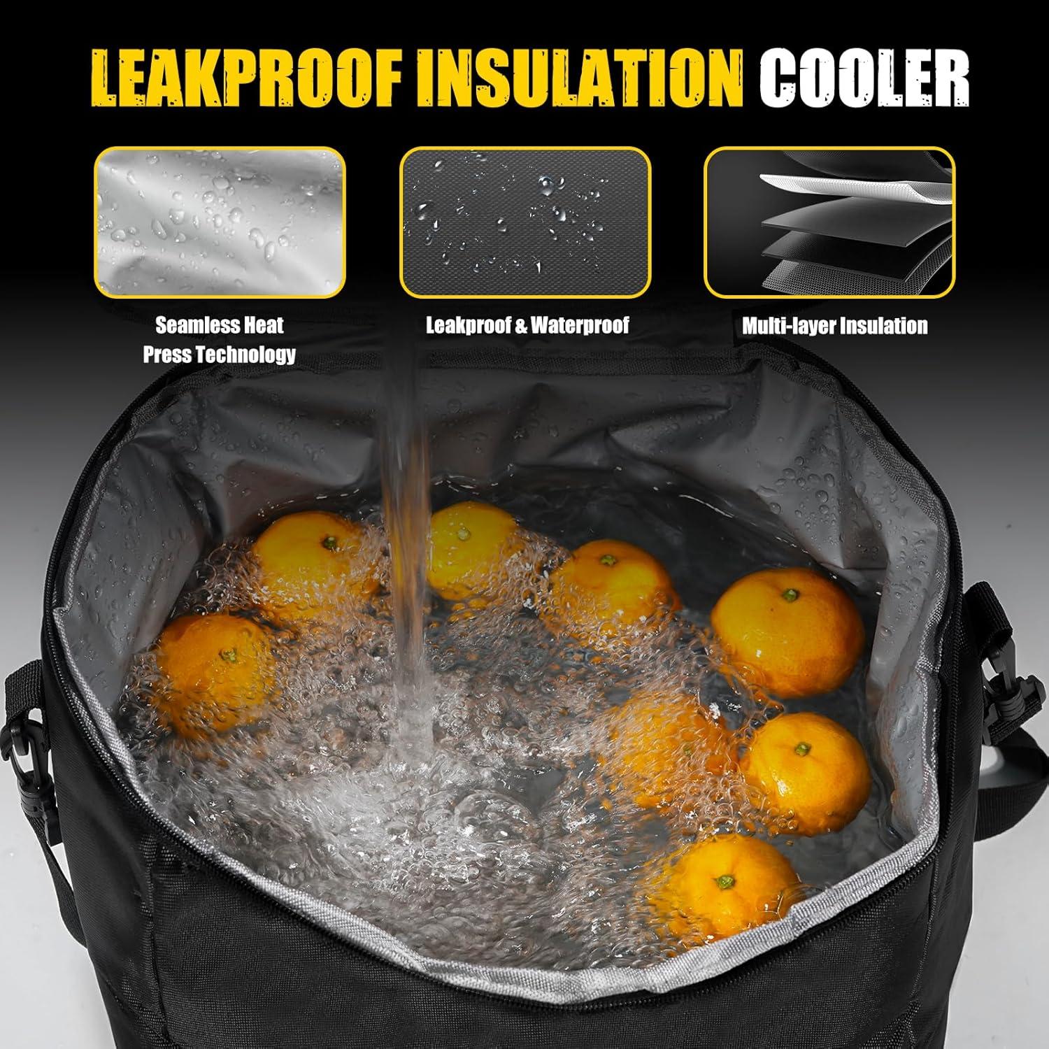 Organizador de Maletero MIKKUPPA con Nevera 100L Plegable Negro