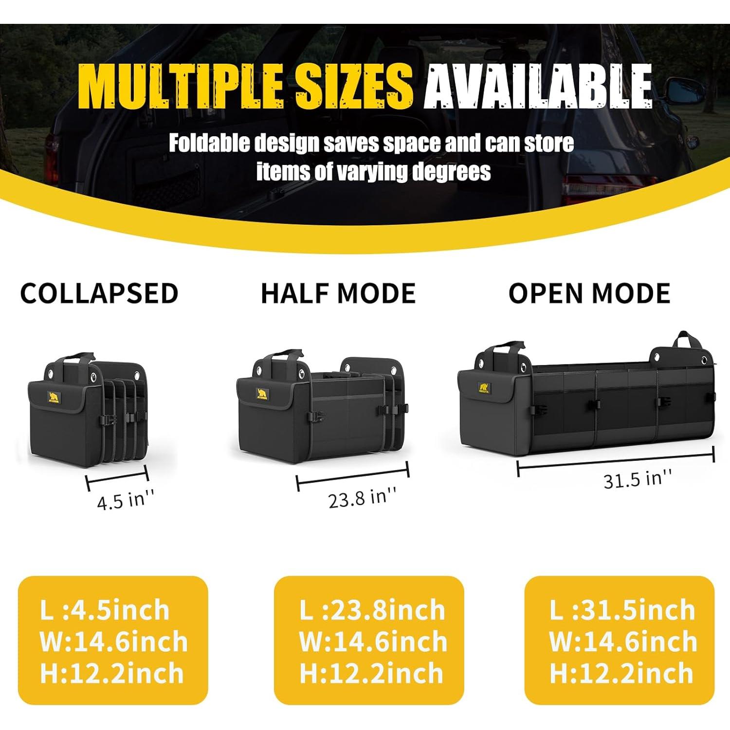 Organizador de Maletero MIKKUPPA con Nevera 100L Plegable Negro