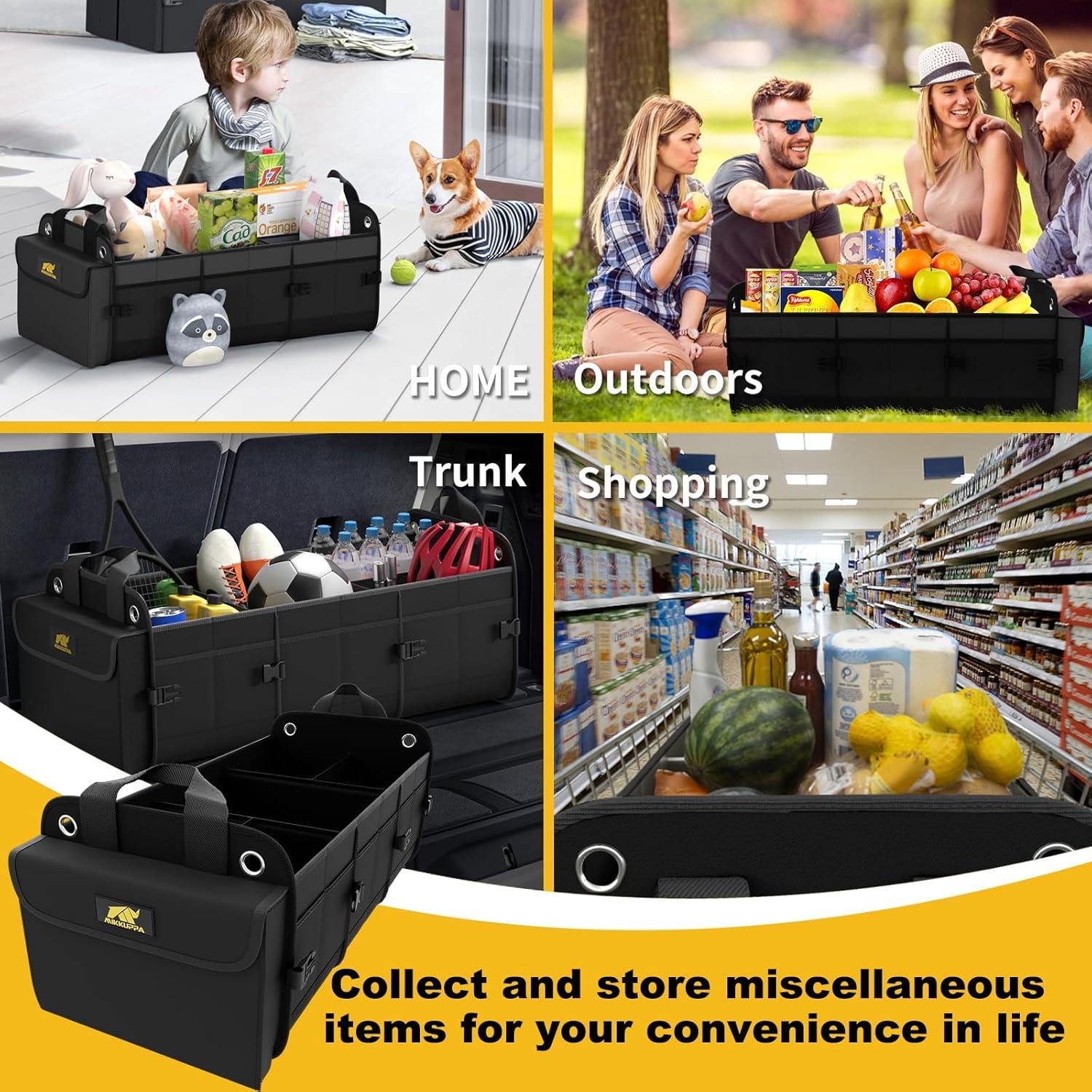 Organizador de Maletero MIKKUPPA con Nevera 100L Plegable Negro