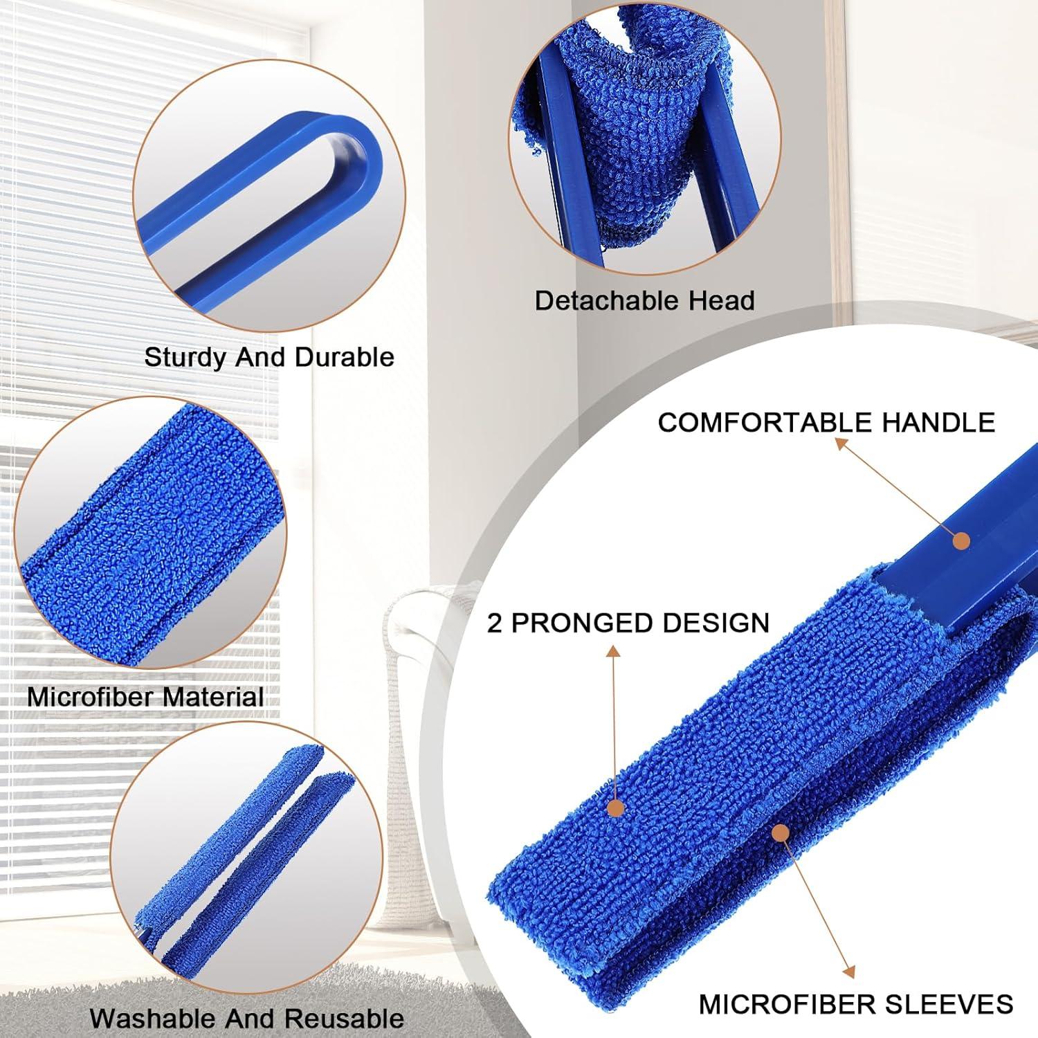 Limpiador de Persianas Dimeho - Cepillo Duster 4 Pcs Microfibra