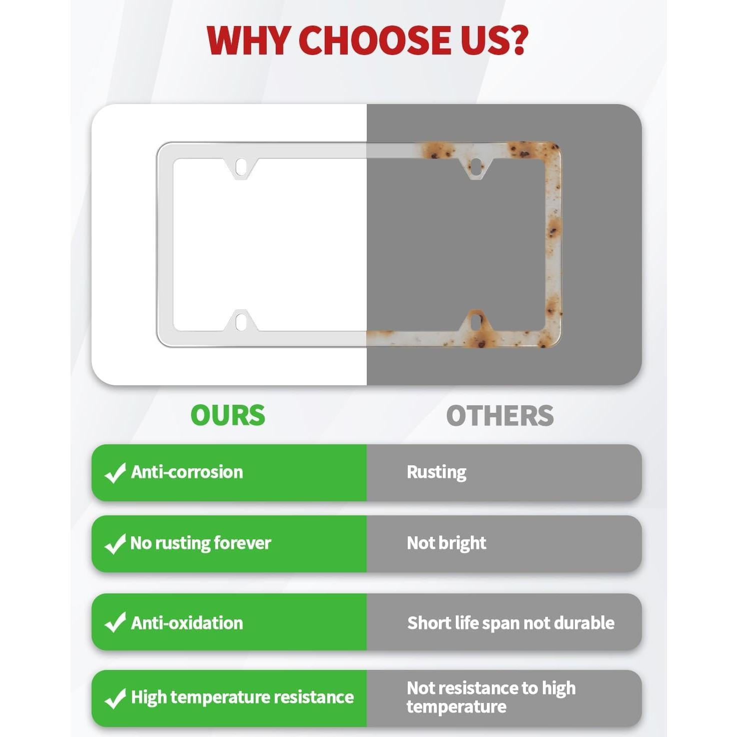 Marco de Placa de Licencia Cromo Abvsdu Universal 30.48x15.24cm
