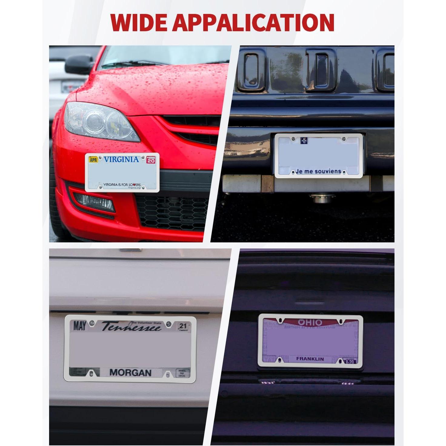 Marco de Placa de Licencia Cromo Abvsdu Universal 30.48x15.24cm