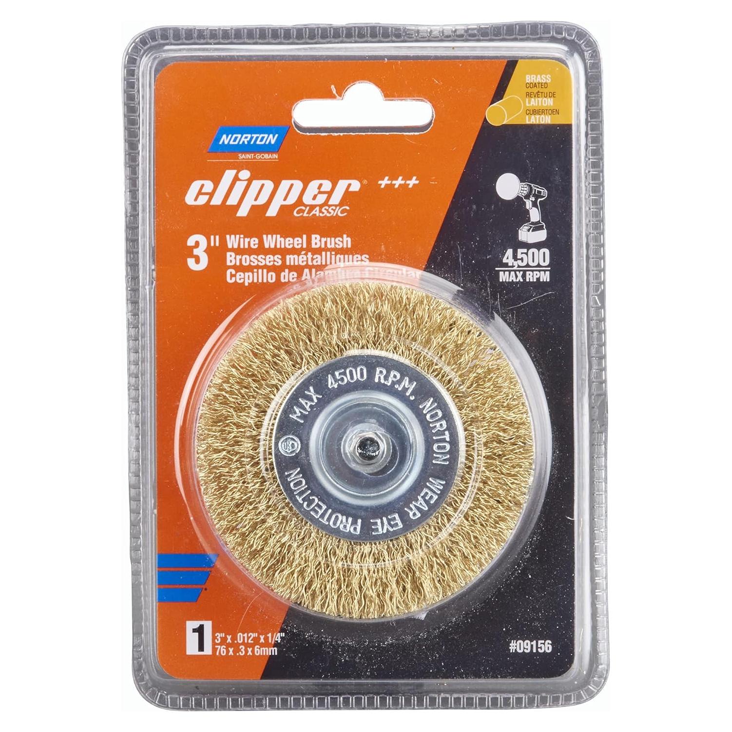 Cepillo de Alambre Norton Clipper 3" para Taladro y Amoladora