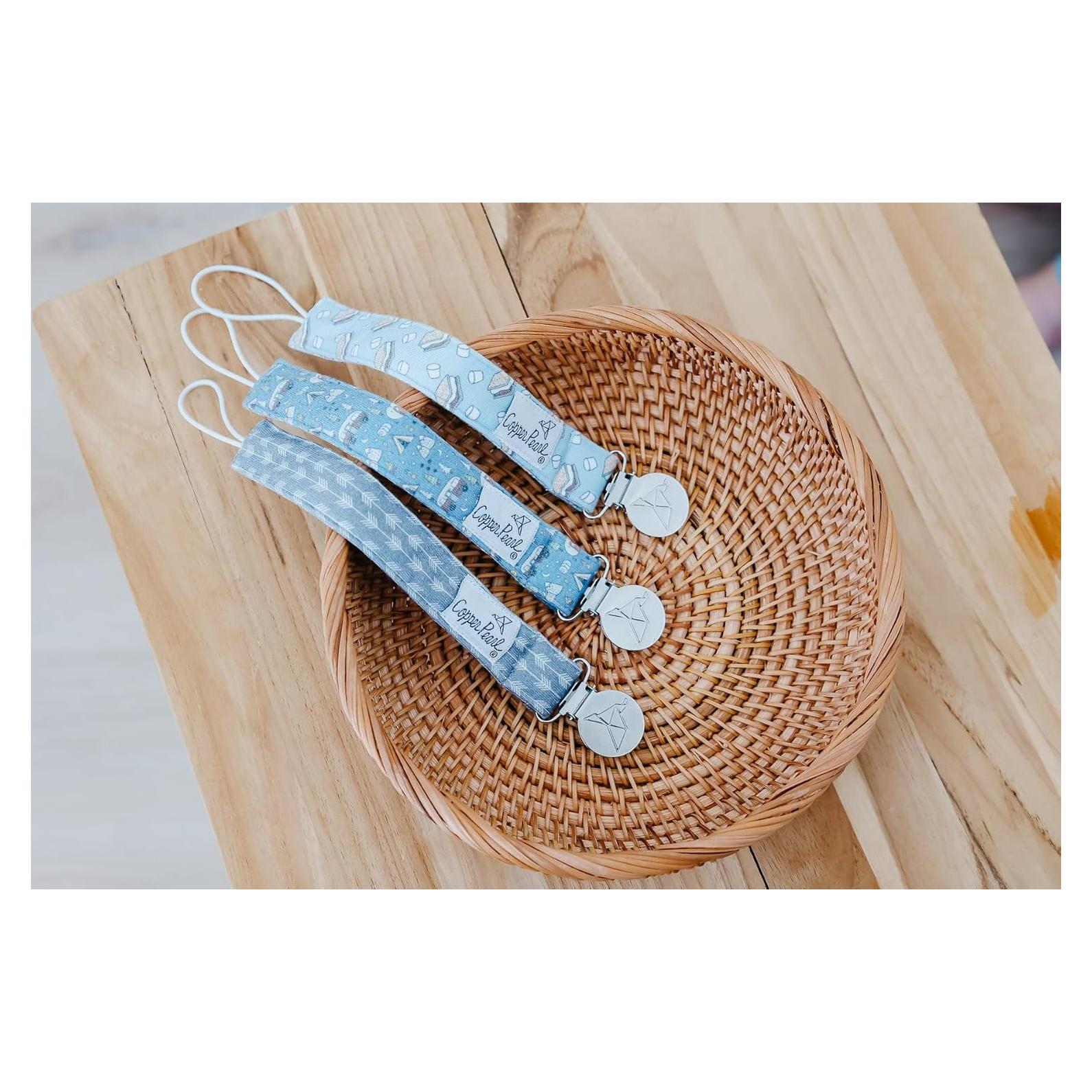 Clip de Chupete Copper Pearl 3-Pack - Modelo Bridger - Tejido Premium