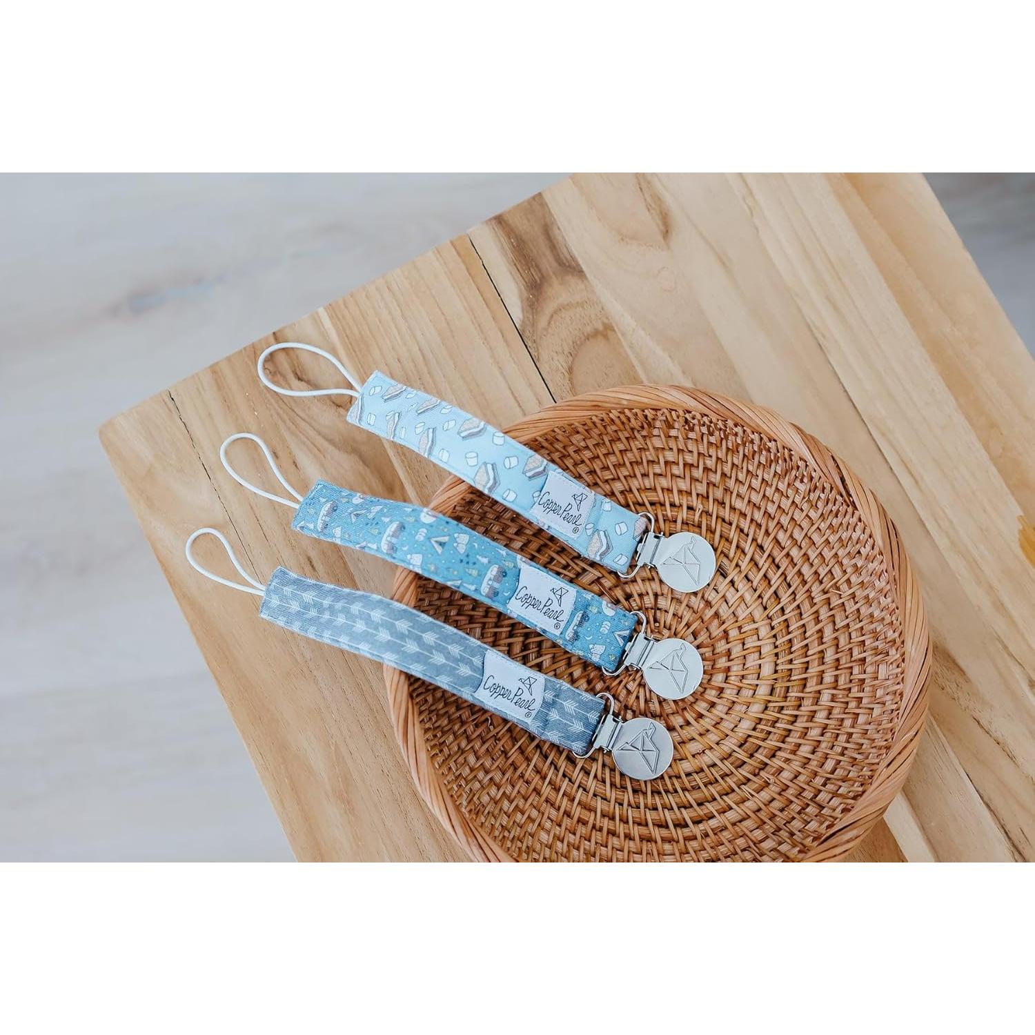 Clip de Chupete Copper Pearl 3-Pack - Modelo Bridger - Tejido Premium